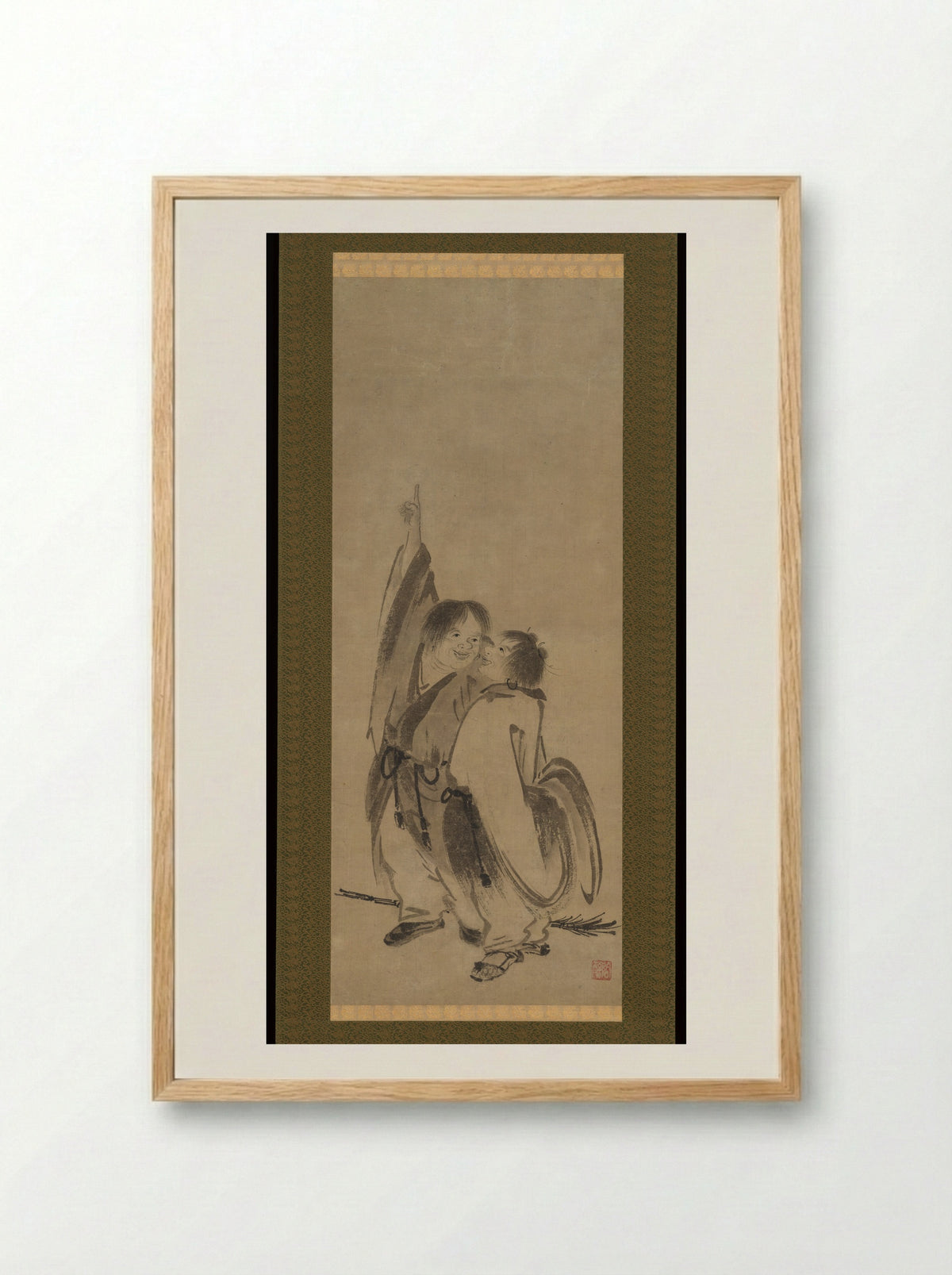 Hanshan and Shide - Kenkō Shōkei - Framed Print Wood