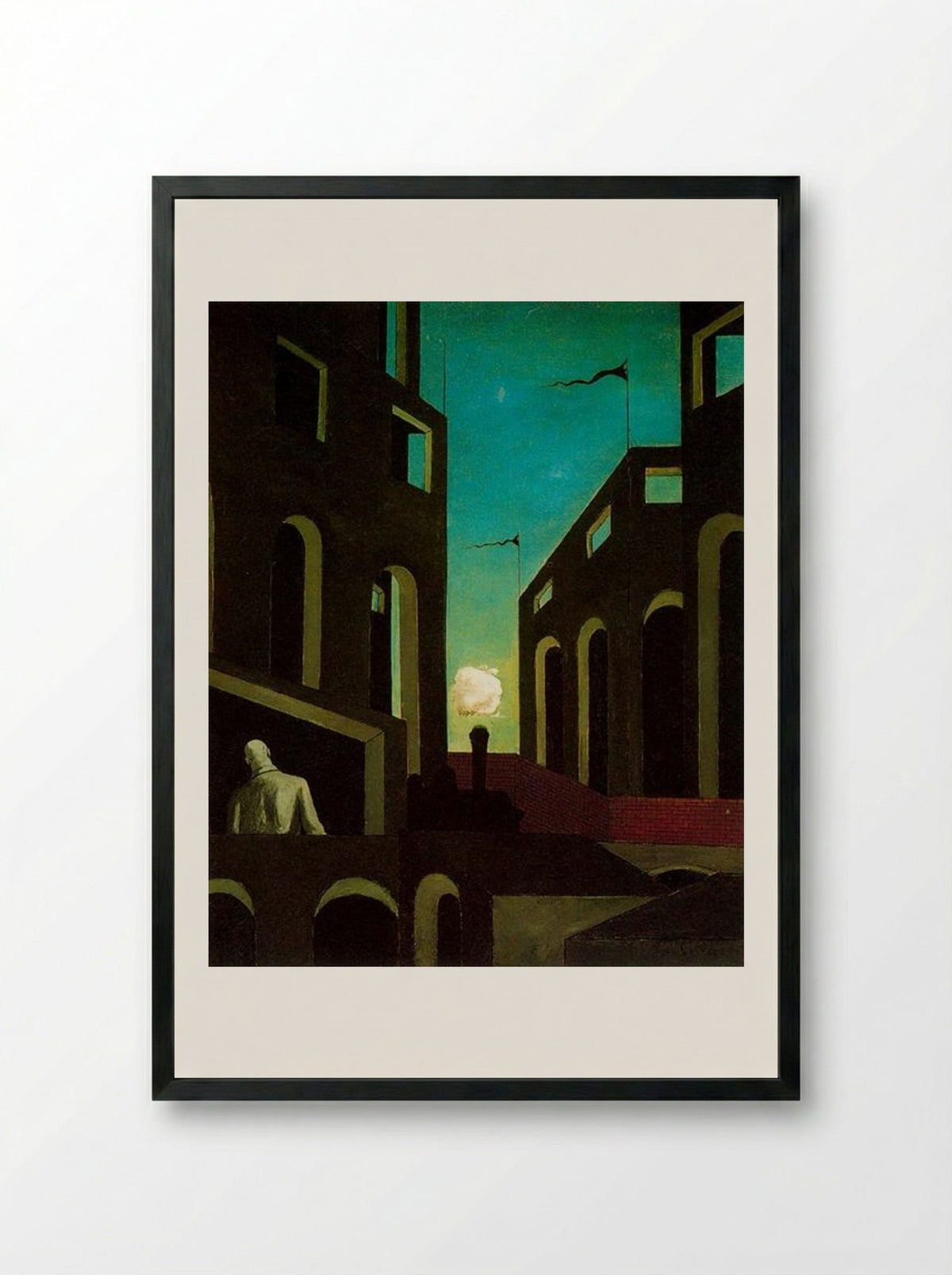 Happiness of Returning - Giorgio de Chirico - Framed Print Black