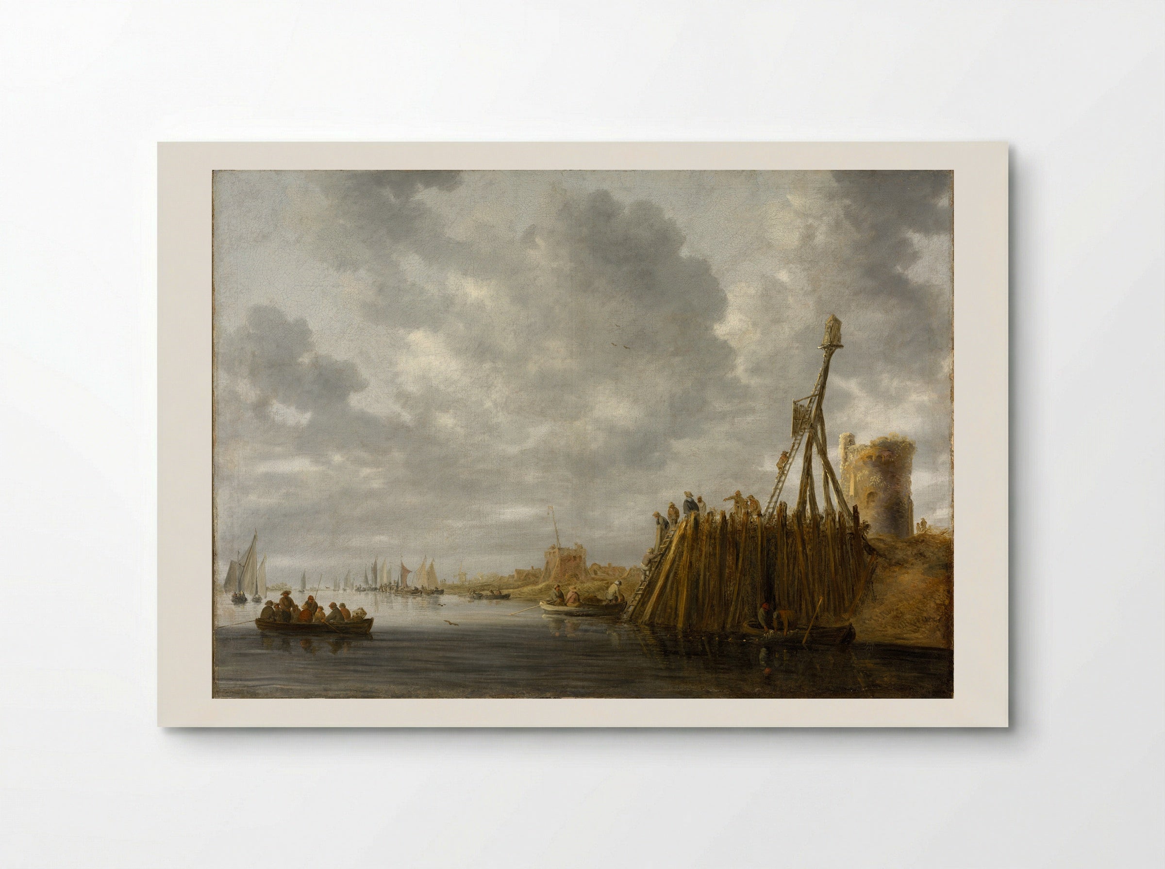 Harbor Scene with a Watchtower and Beacon - Jan van Goyen - Poster