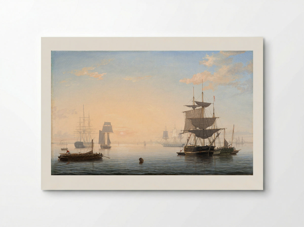 Harbor of Boston, with the City in the Distance - Fitz Henry Lane - Poster
