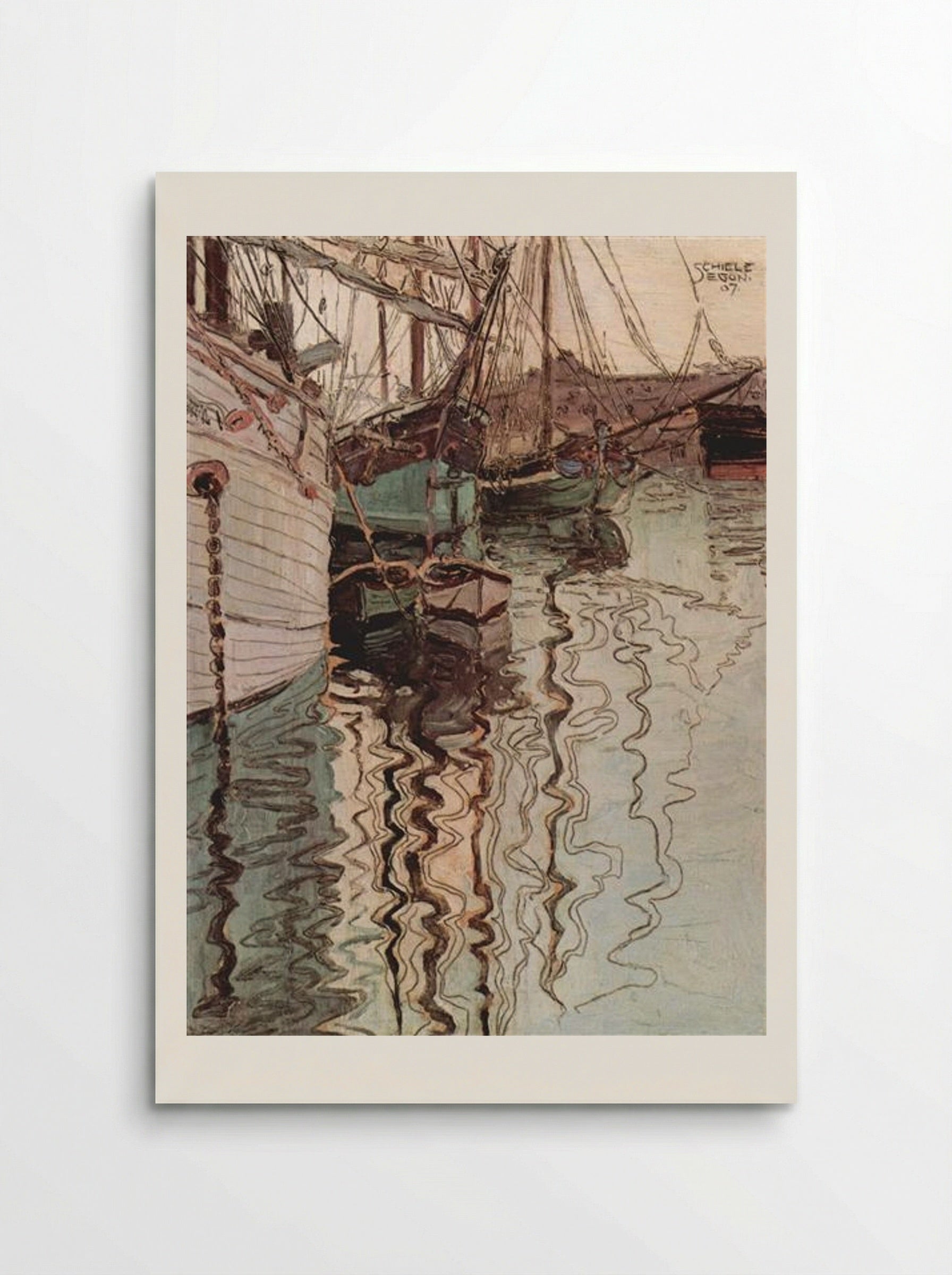 Harbour of Trieste - Egon Schiele - Poster
