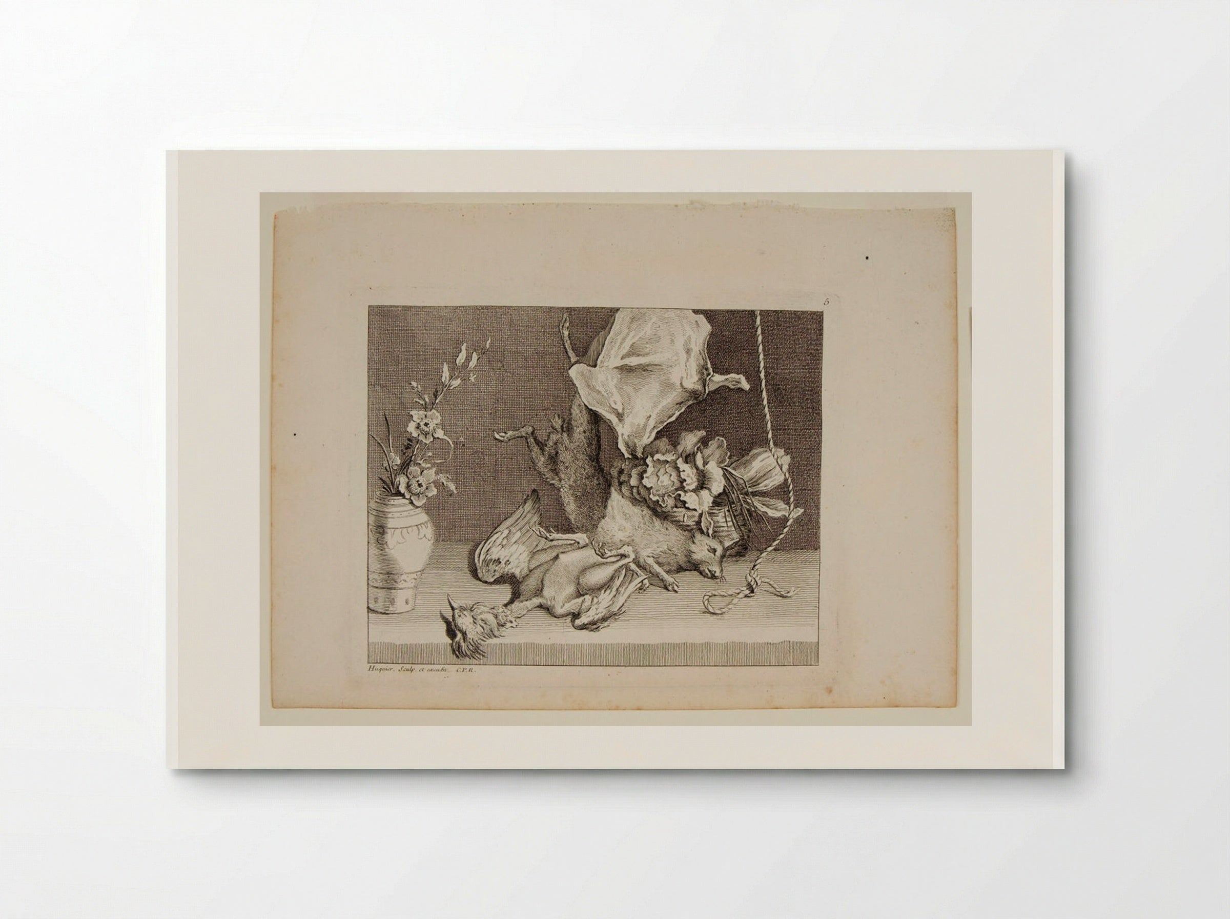 Hare, Ray, Cabbage Basket and Flower Vase - Gabriel Huquier - Poster