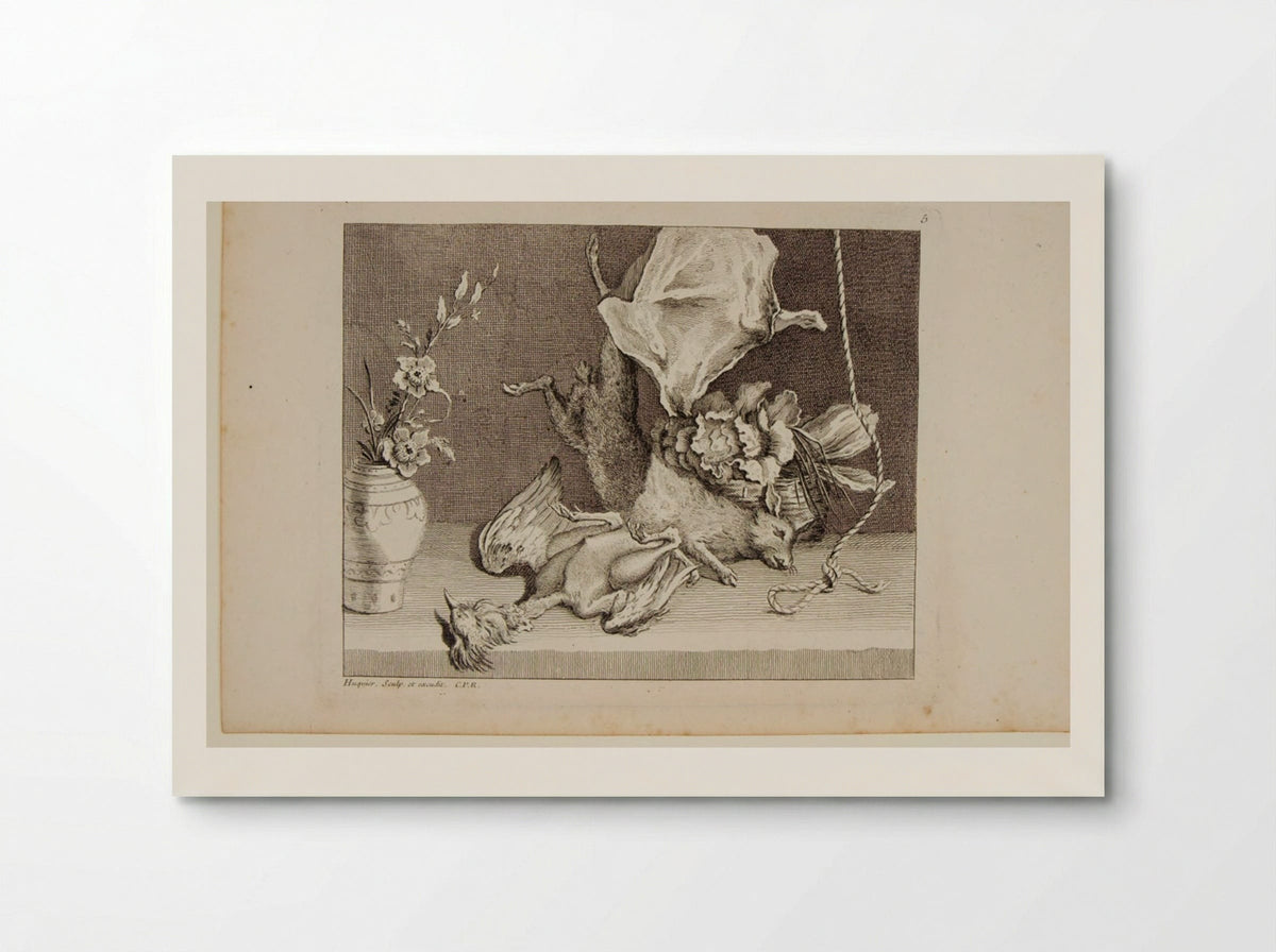 Hare, Ray, Cabbage Basket and Flower Vase - Gabriel Huquier - Poster