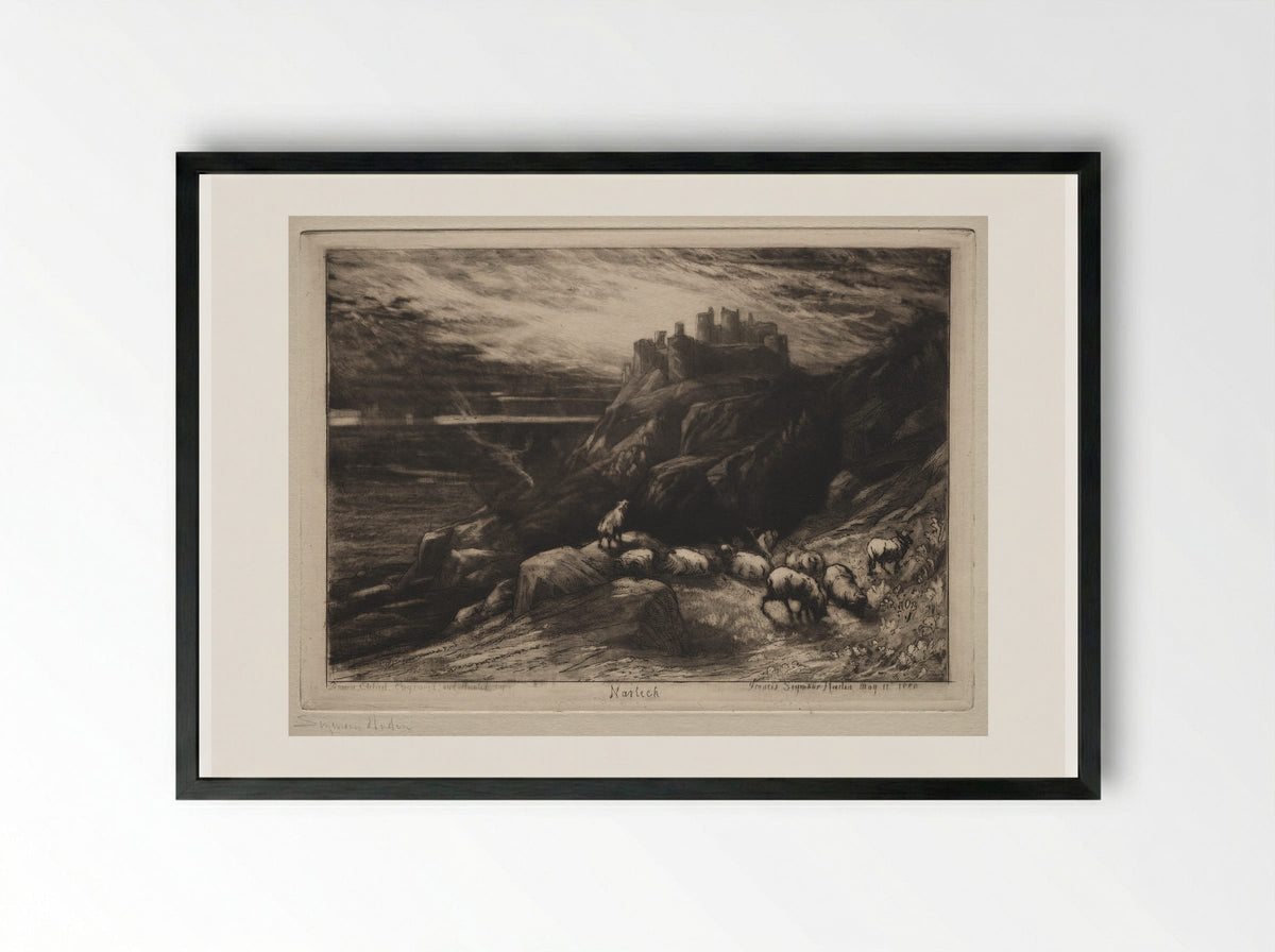 Harlech - Francis Seymour Haden - Framed Print Black