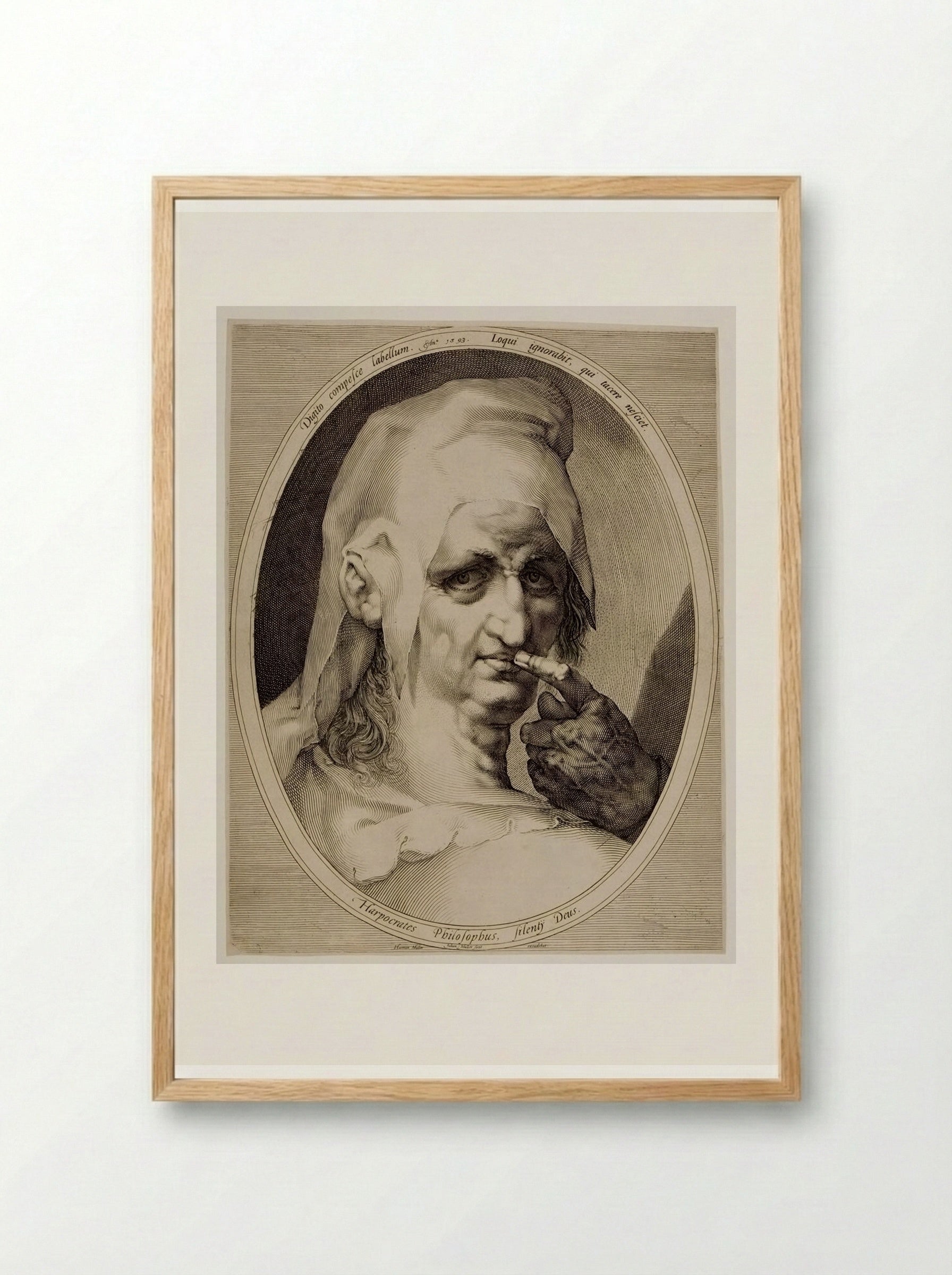 Harpocrates - Jan Harmensz. Muller - Framed Print Wood