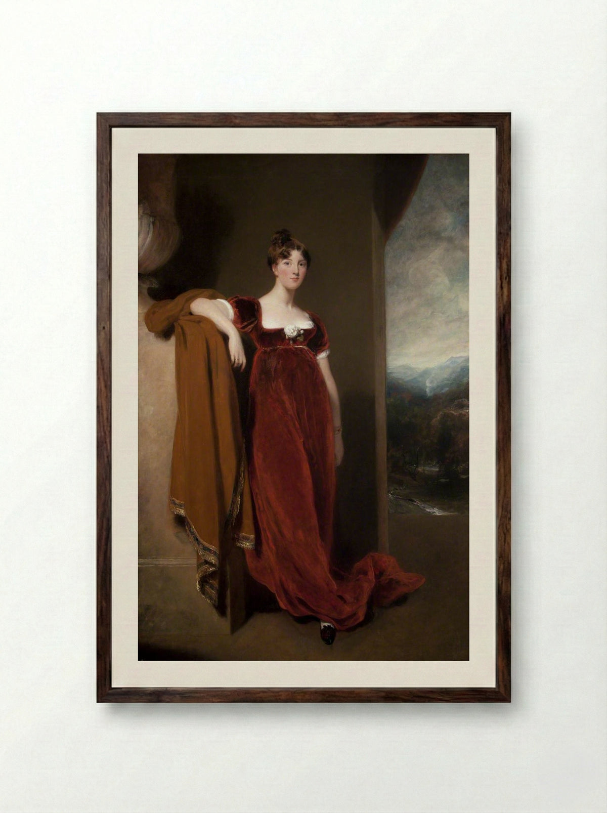 Harriet Anne, Countess of Belfast - Thomas Lawrence - Framed Print Dark Wood