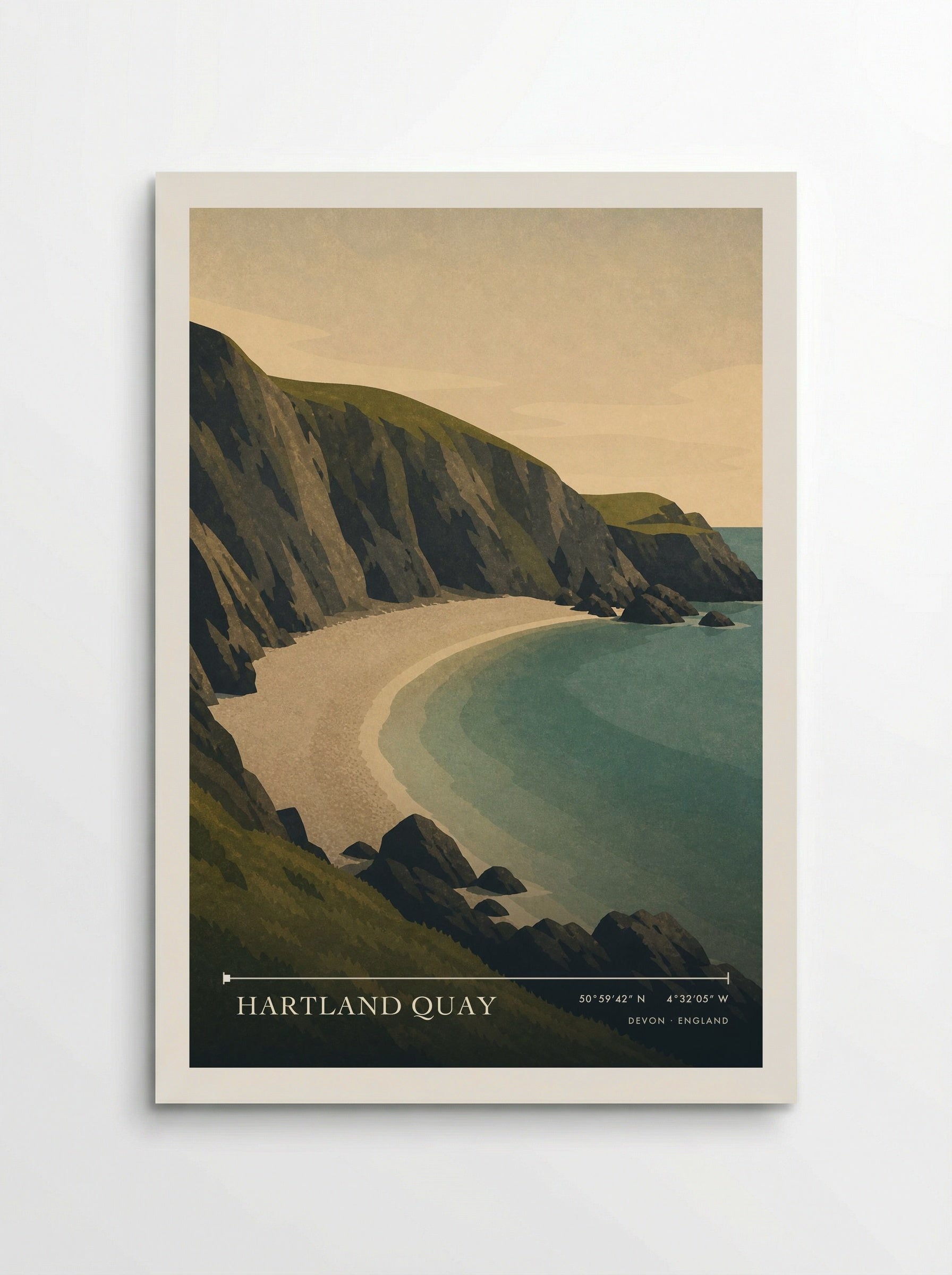 Hartland Quay Devon England Travel Poster - Poster
