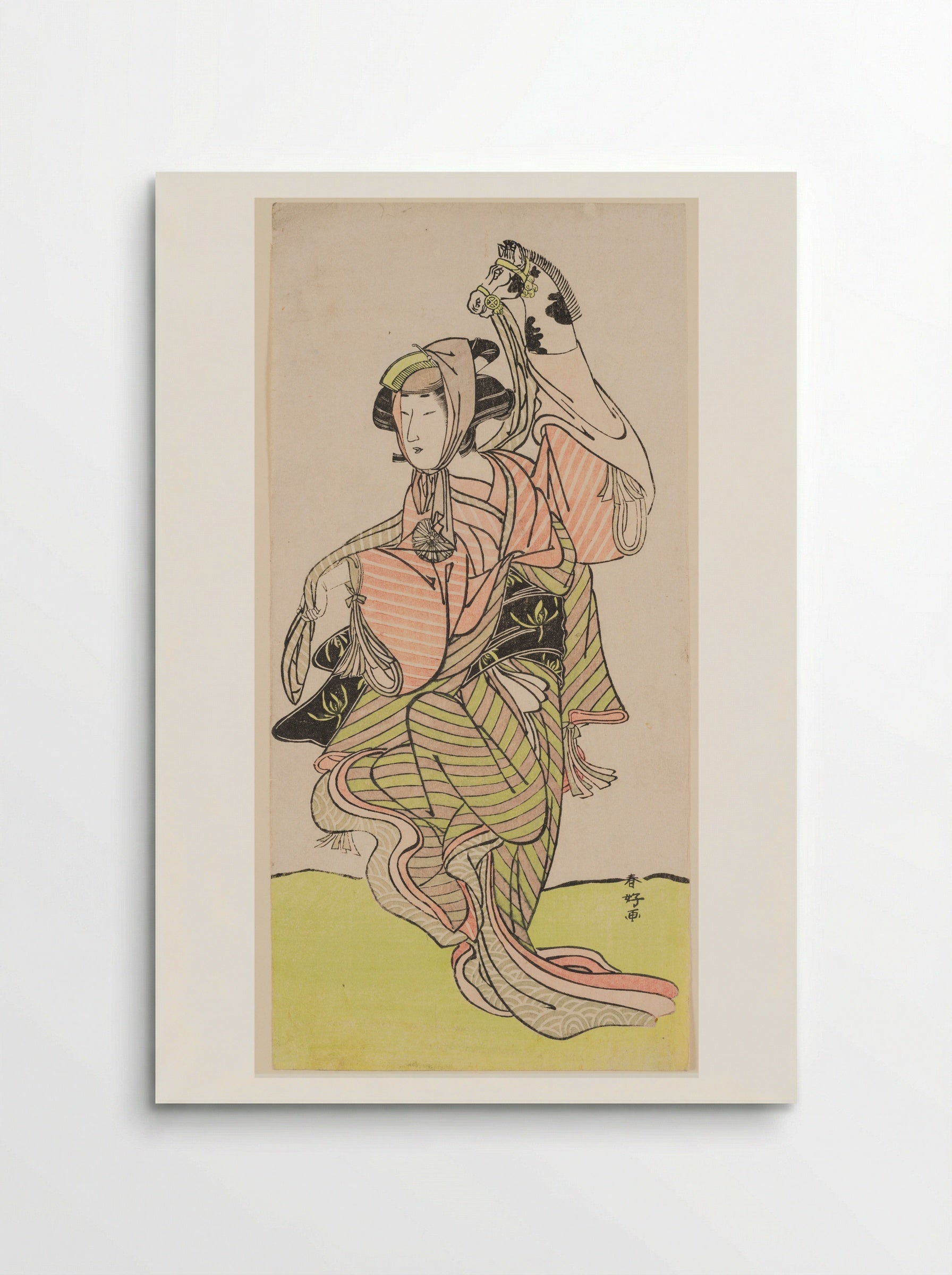 Harugoma (Spring hobbyhorse dance) - Katsukawa Shunkō - Poster