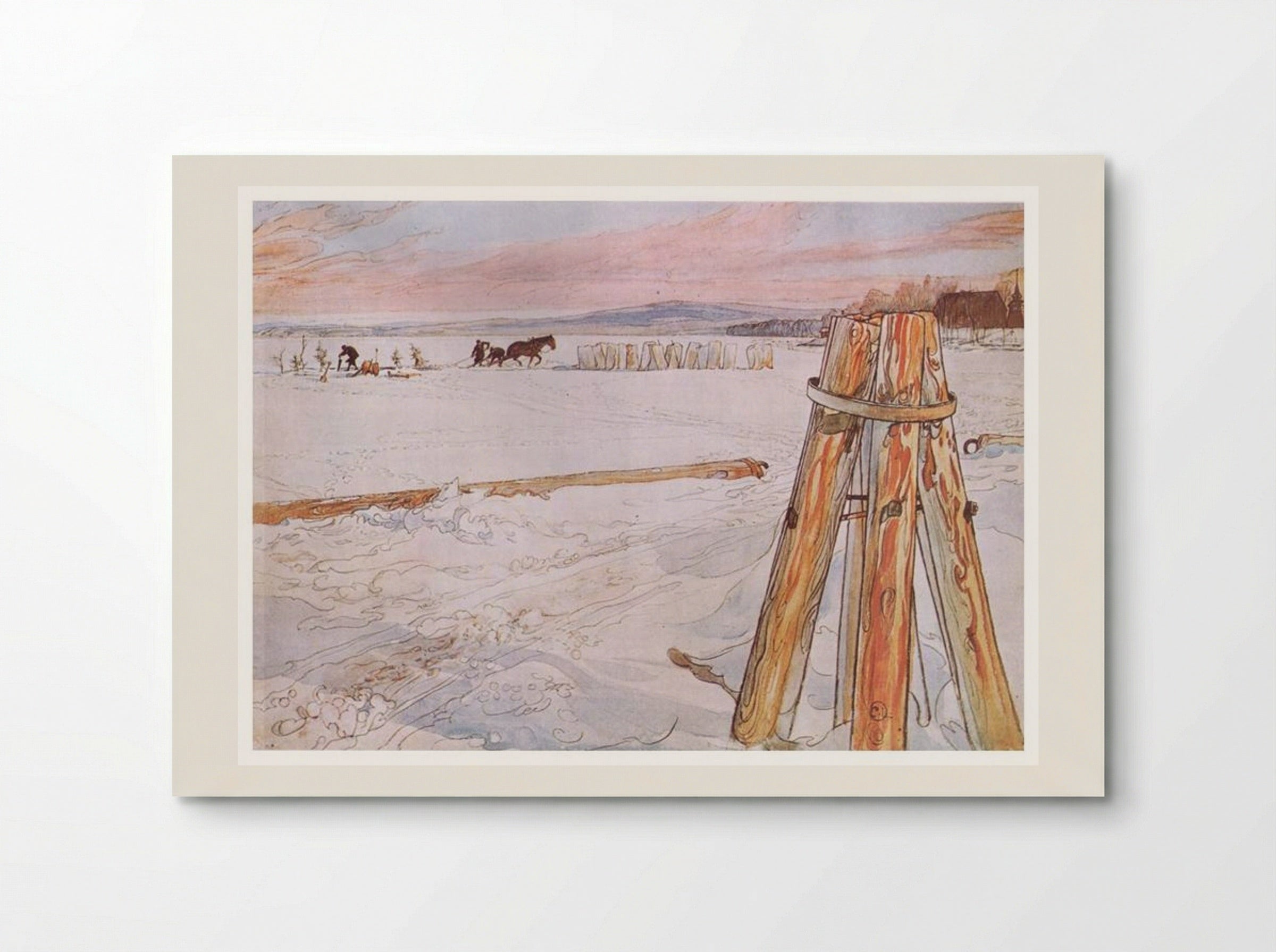Harvesting Ice - Carl Larsson - Poster