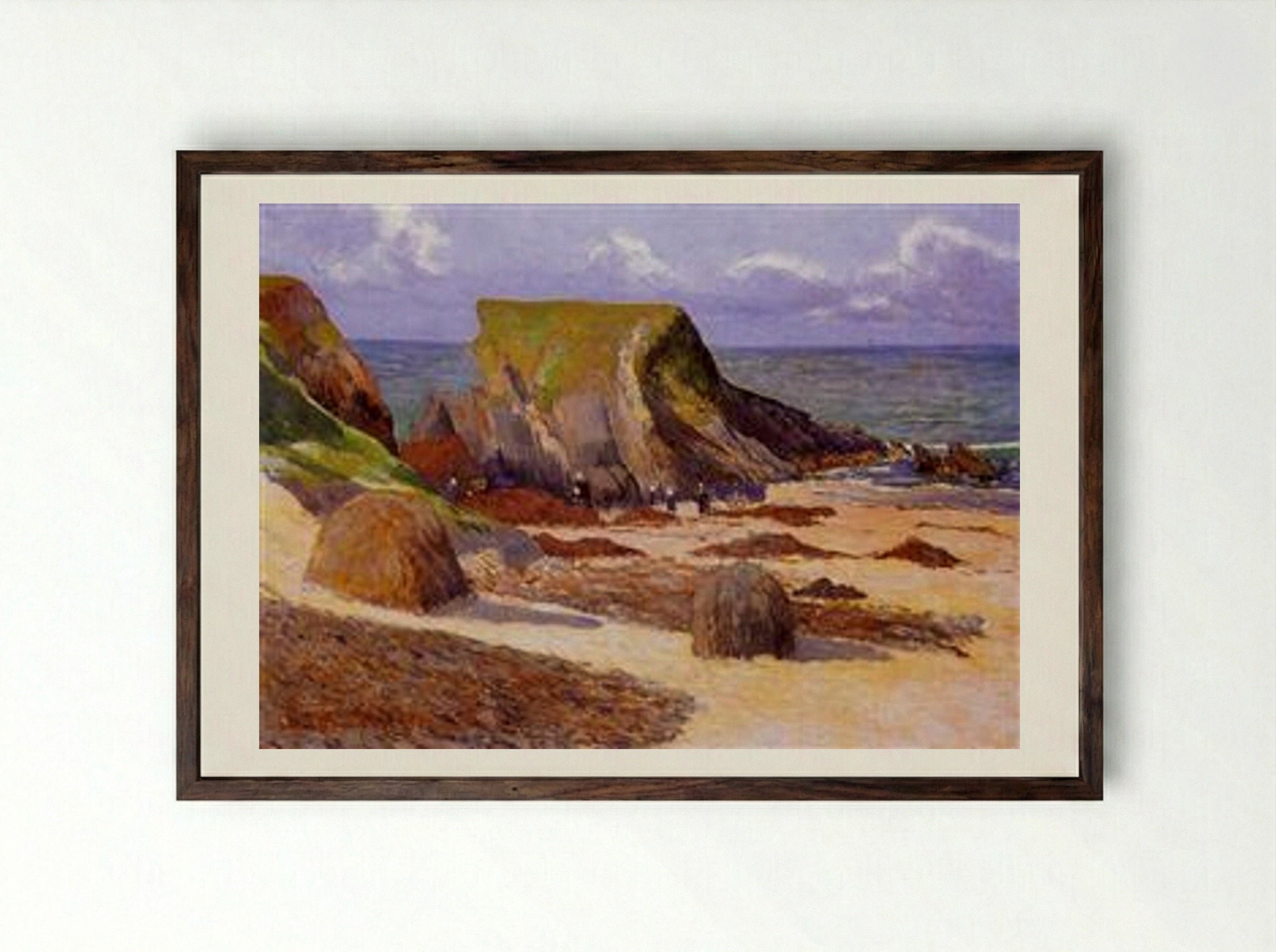 Harvesting of Goemon - Maxime Maufra - Framed Print Dark Wood