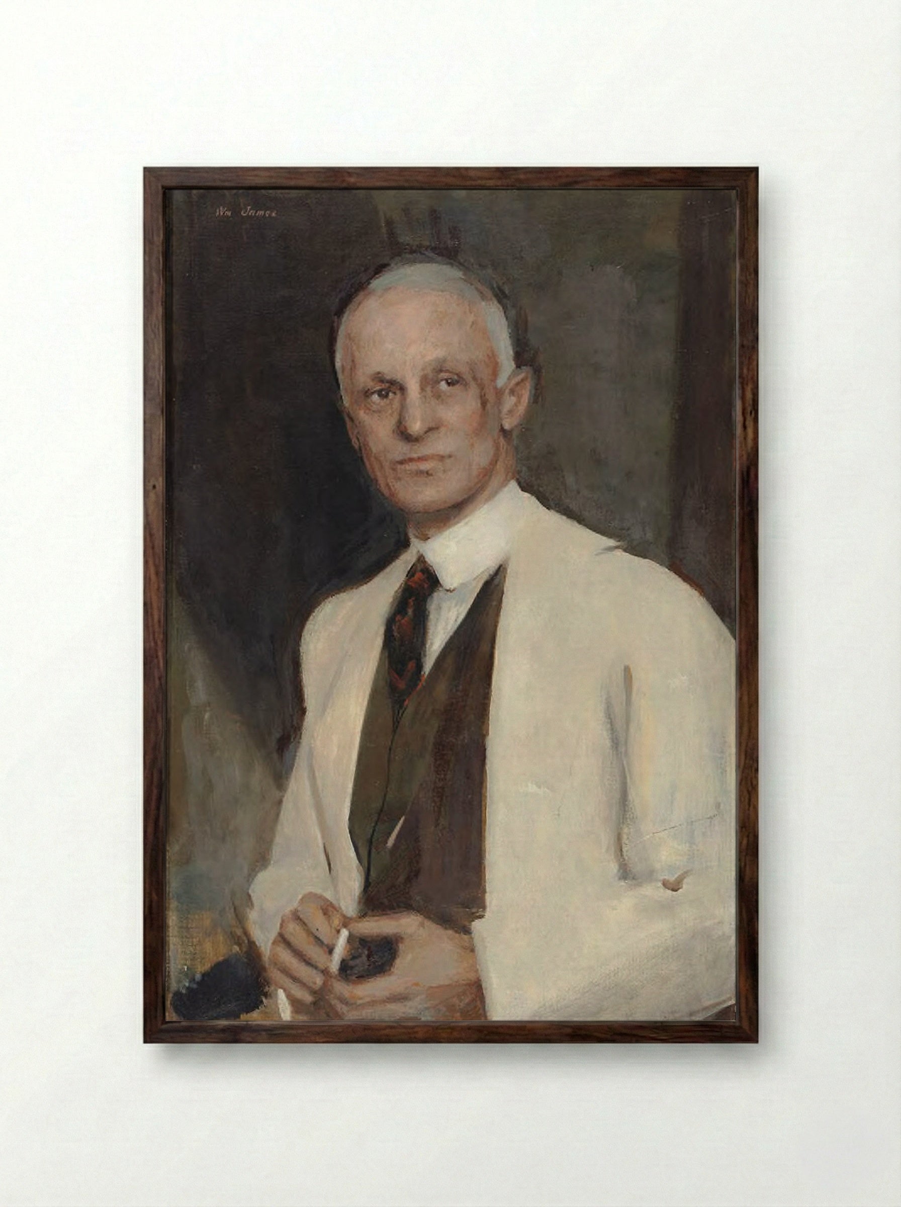 Harvey Williams Cushing - William James - Framed Print Dark Wood