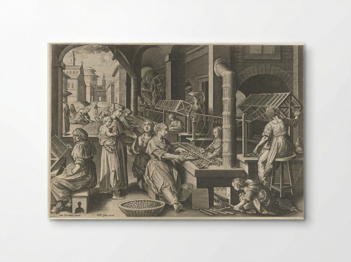 Haspelen van de zijde (Winding of Silk) - Karel van Mallery - Poster