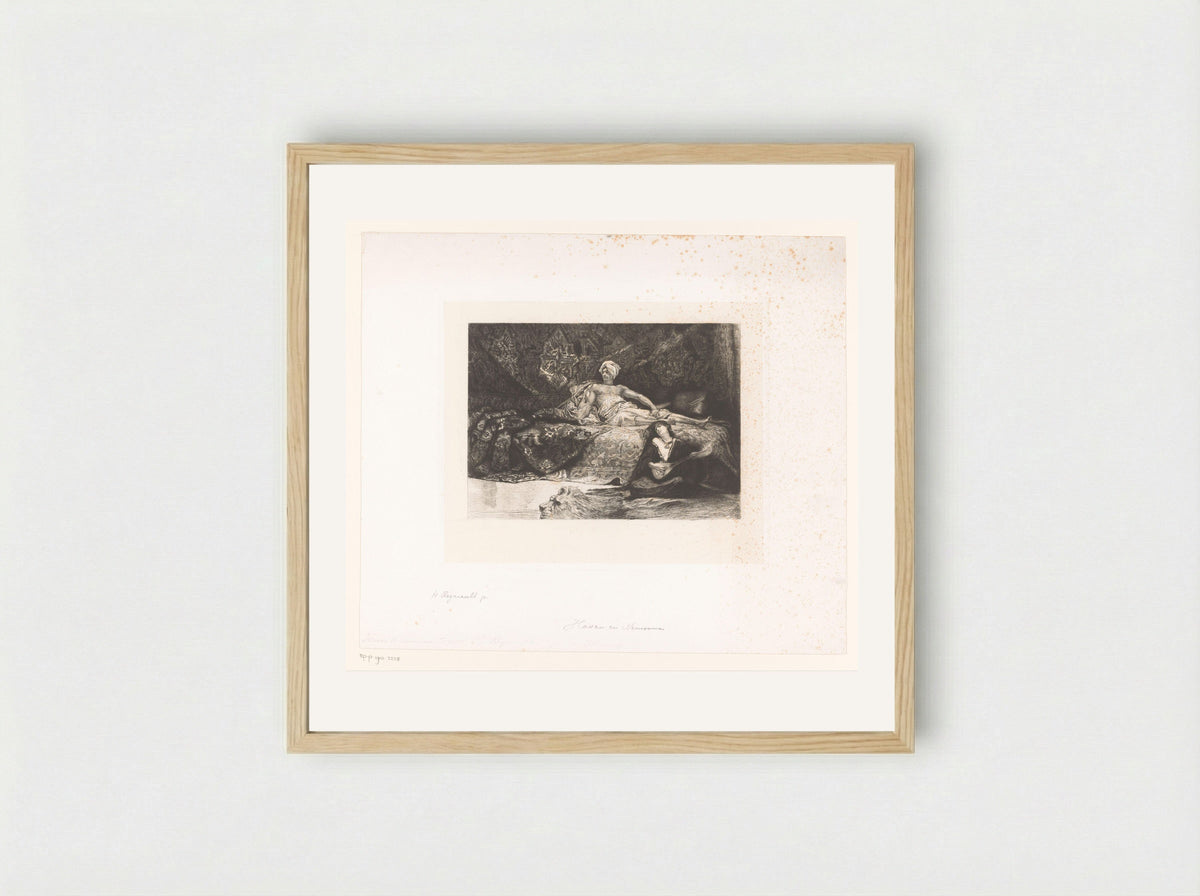 Hassan et Namouna - Léopold Flameng - Framed Print Wood
