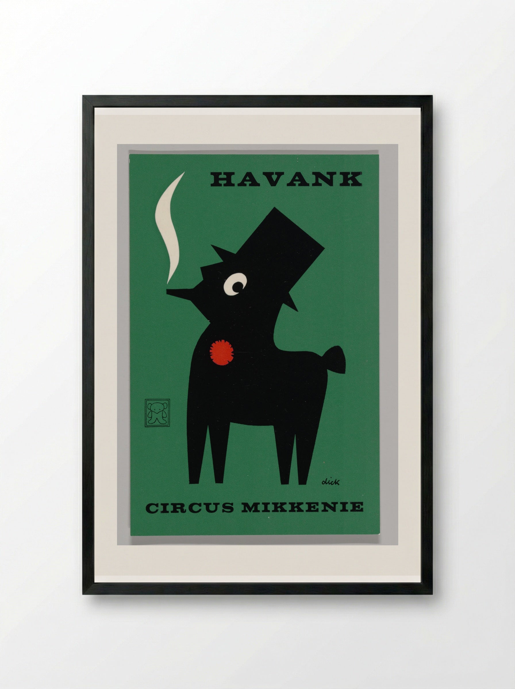 Havank (Circus Mikkenie) - Dick Bruna - Framed Print Black