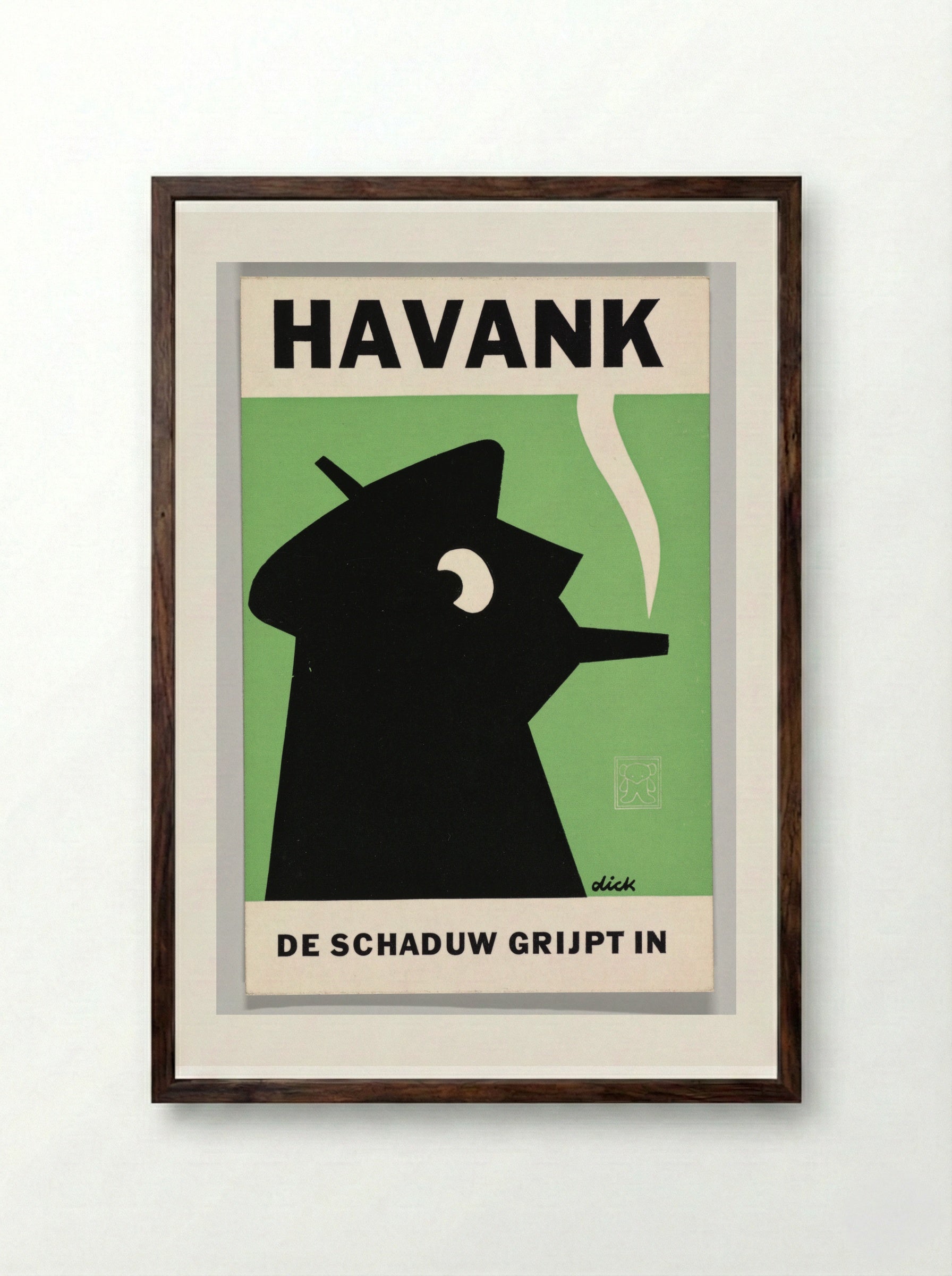Havank: De schaduw grijpt in - Dick Bruna - Framed Print Dark Wood