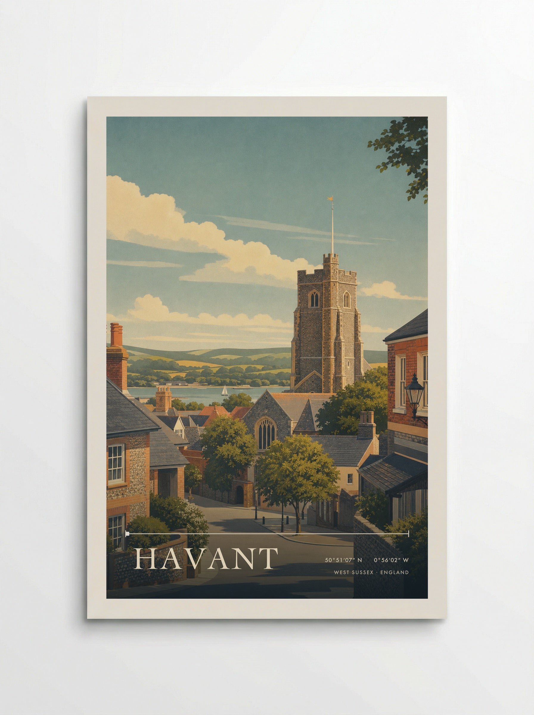 Havant West Sussex England Travel Poster - Poster