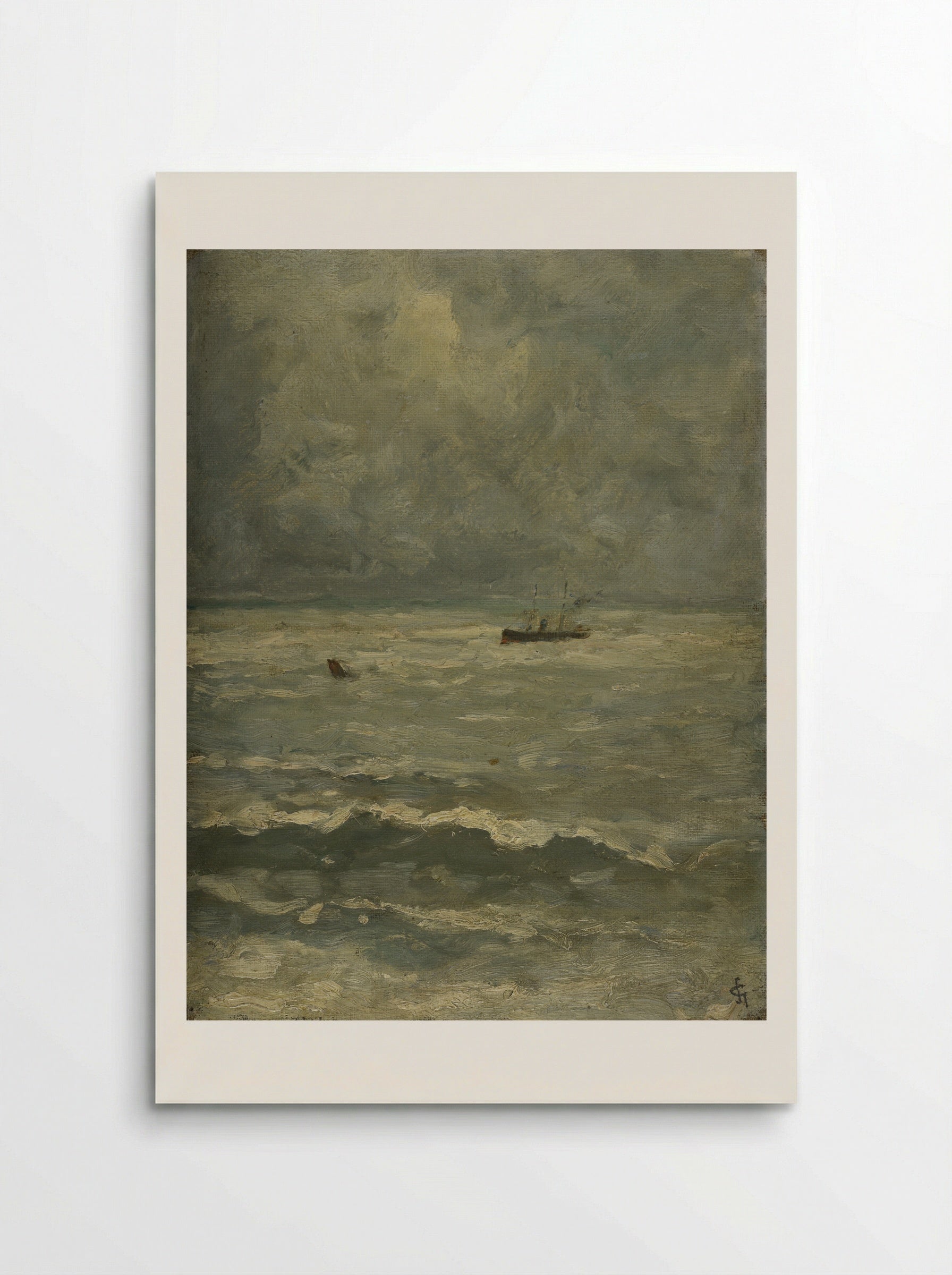 Haven van Bergen op Zoom bij hoog water - Carel Nicolaas Storm van 's-Gravesande - Poster