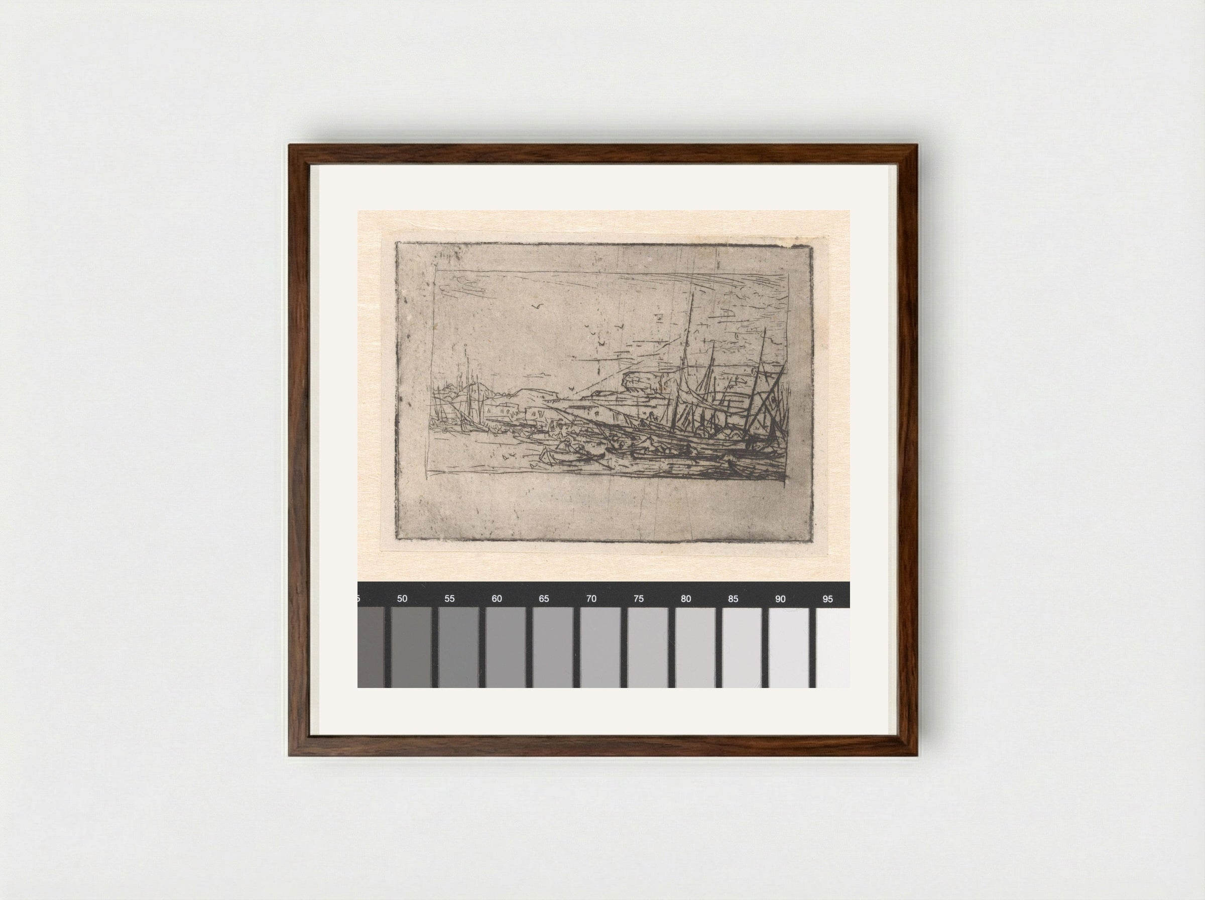 Haven van Smyrna - Marius Bauer - Framed Print Dark Wood