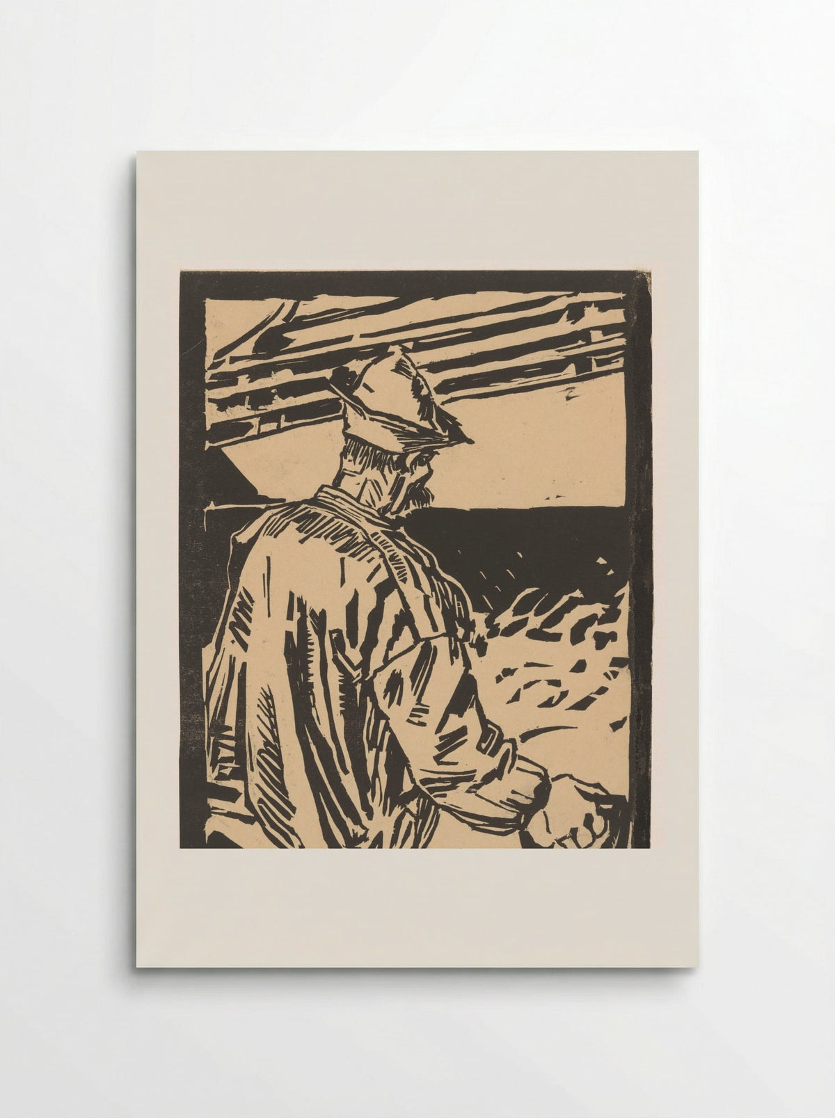 Havenarbeider met hoofddeksel - Marius Richters - Poster