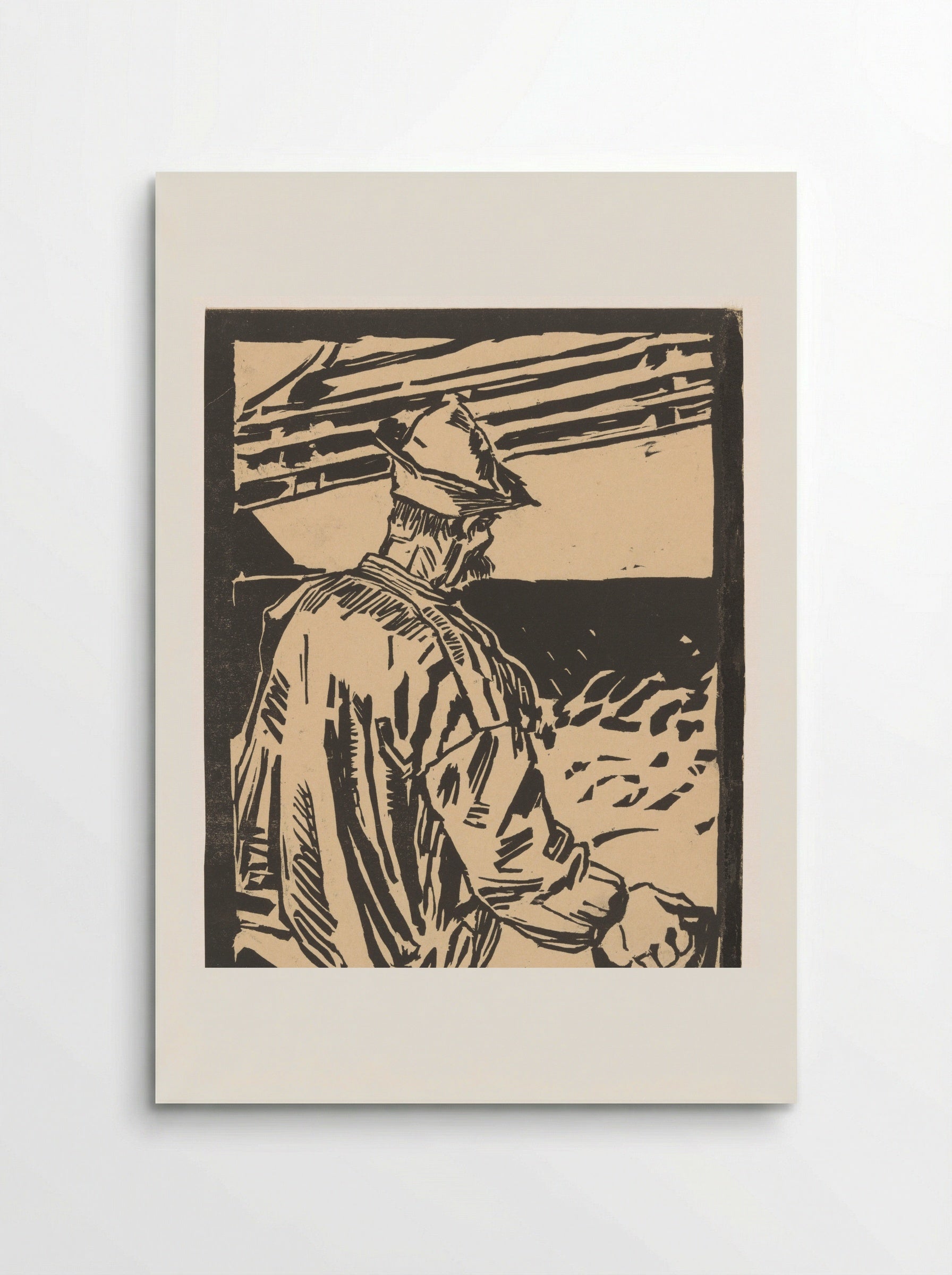 Havenarbeider met hoofddeksel - Marius Richters - Poster