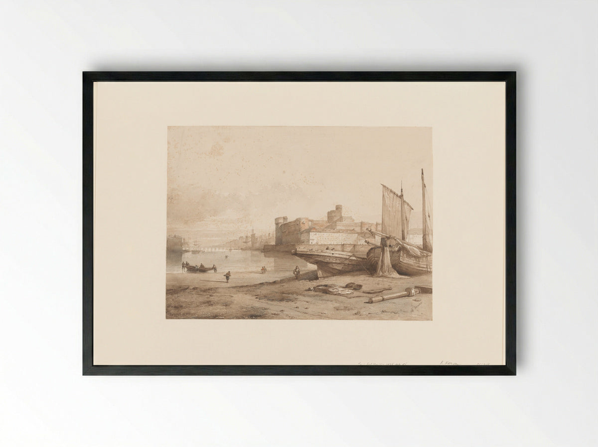 Havengezicht - Kasparus Karsen - Framed Print Black