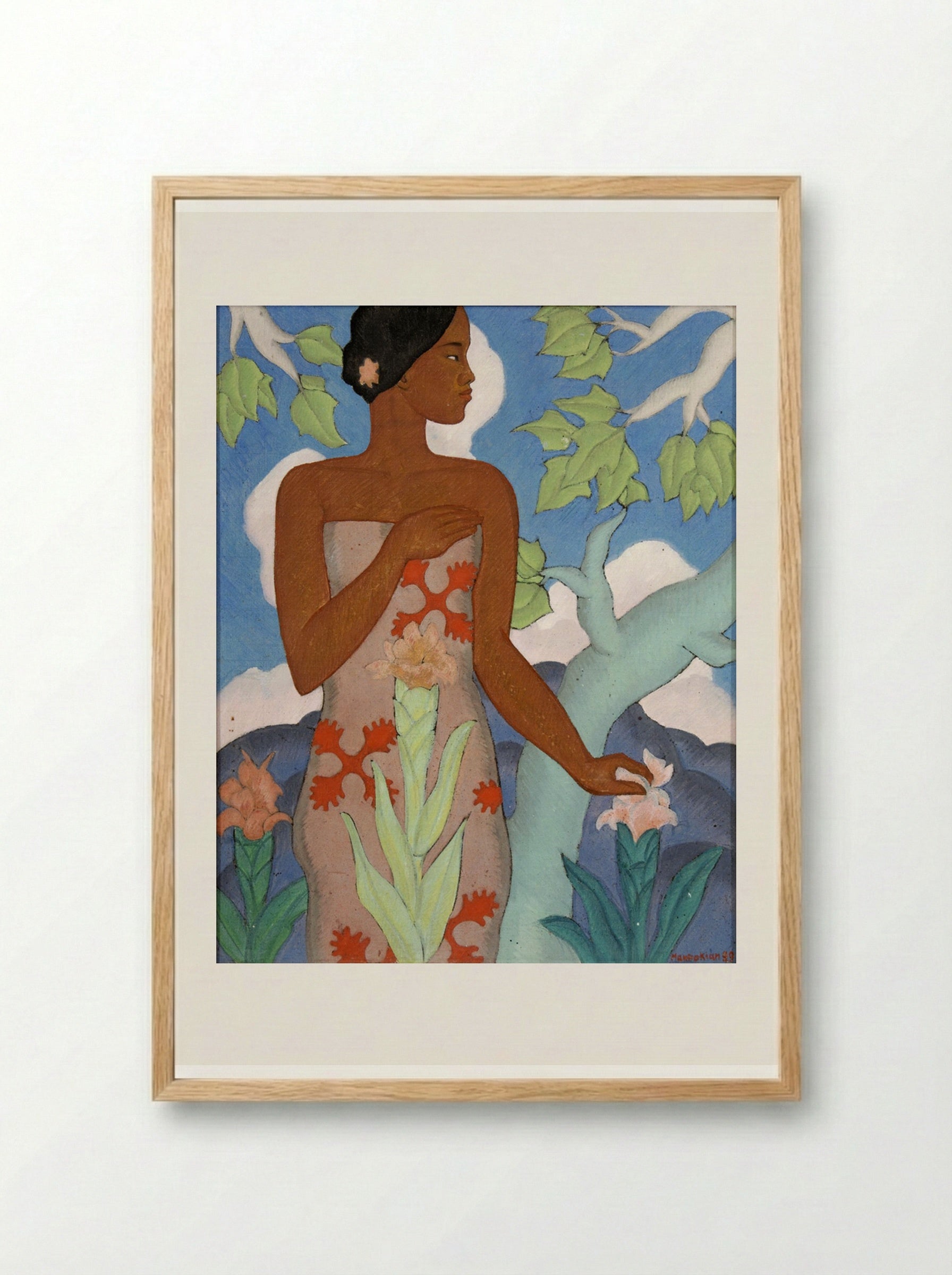 Hawaiian Woman - Arman Manookian - Framed Print Wood