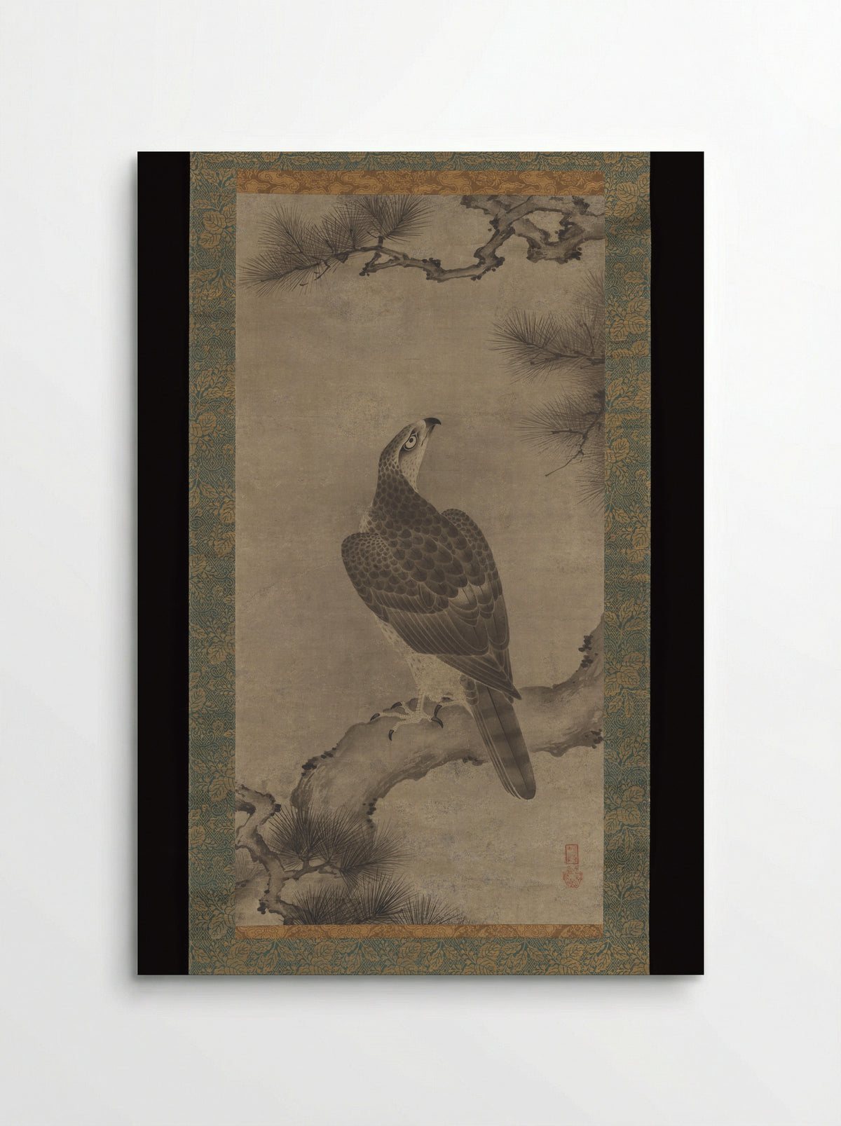 Hawk on a Pine - Kano Yukinobu - Poster