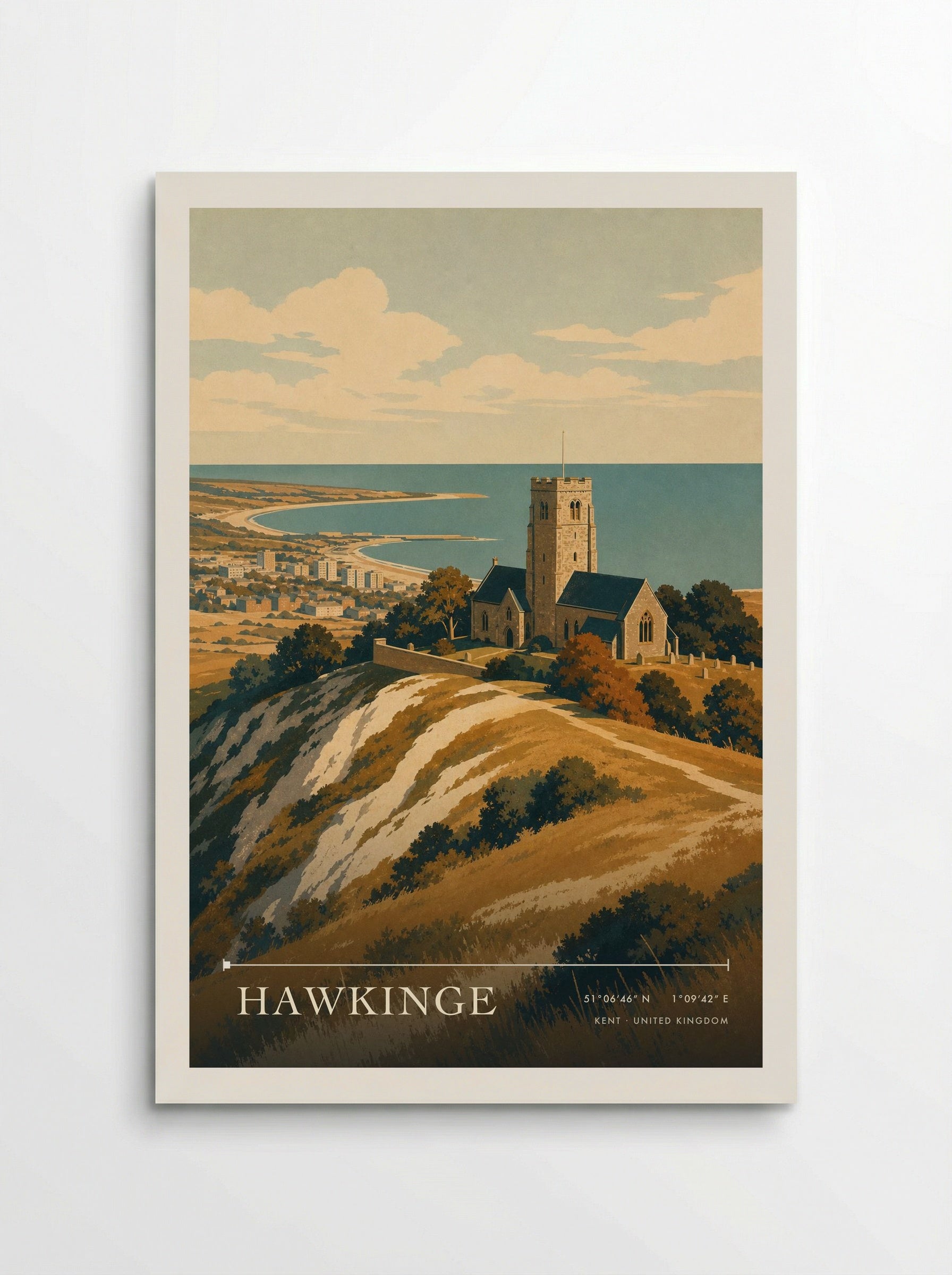 Hawkinge Kent United Kingdom Travel Poster - Poster