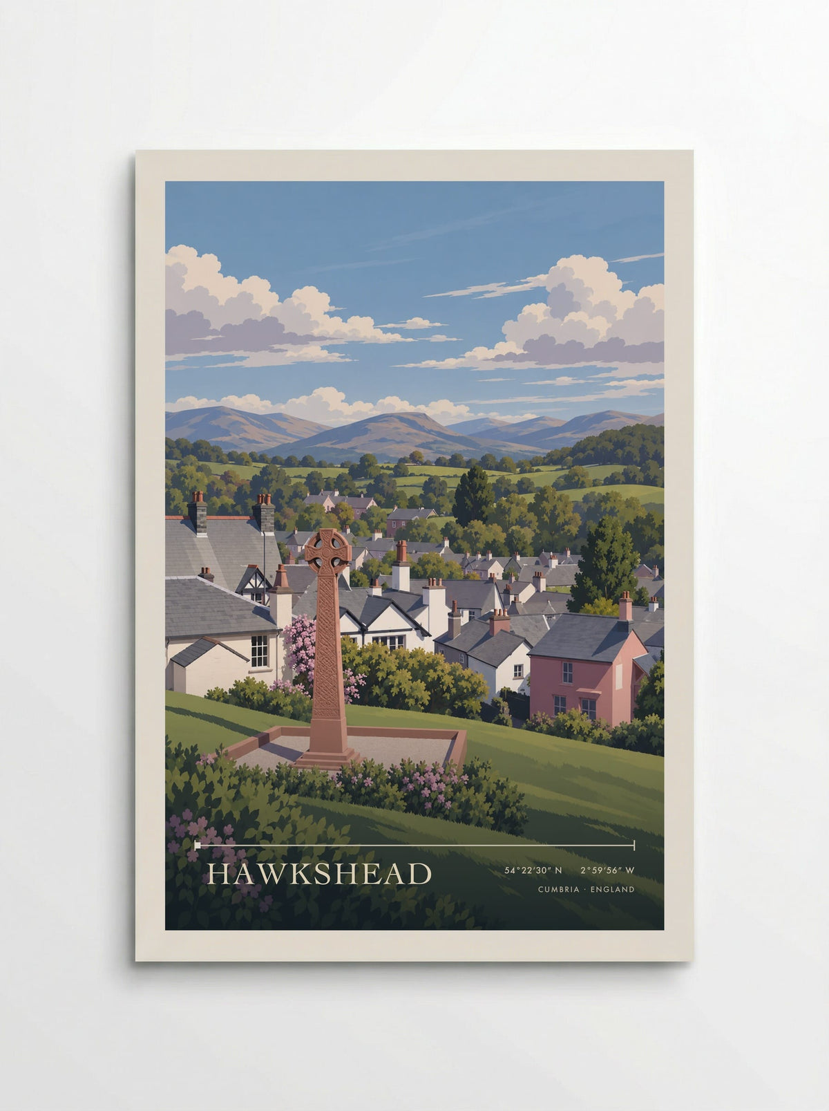 Hawkshead, Cumbria | Travel Poster - Poster