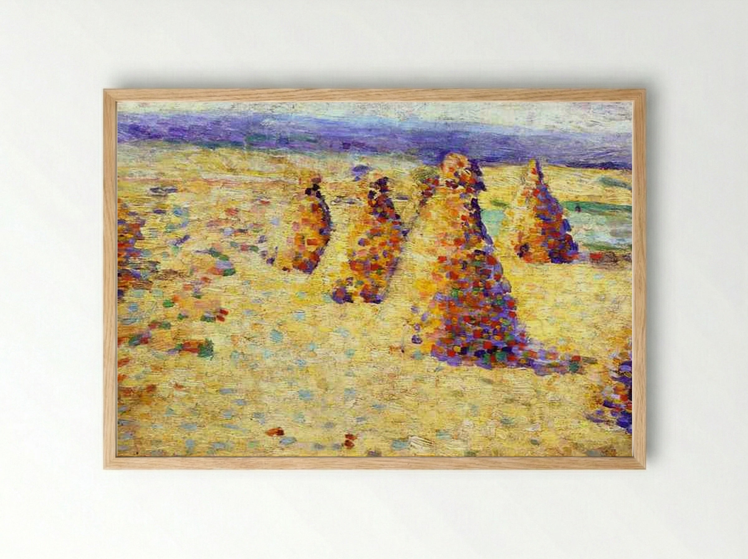 Hay Ricks in Normandy - Charles Angrand - Framed Print Wood