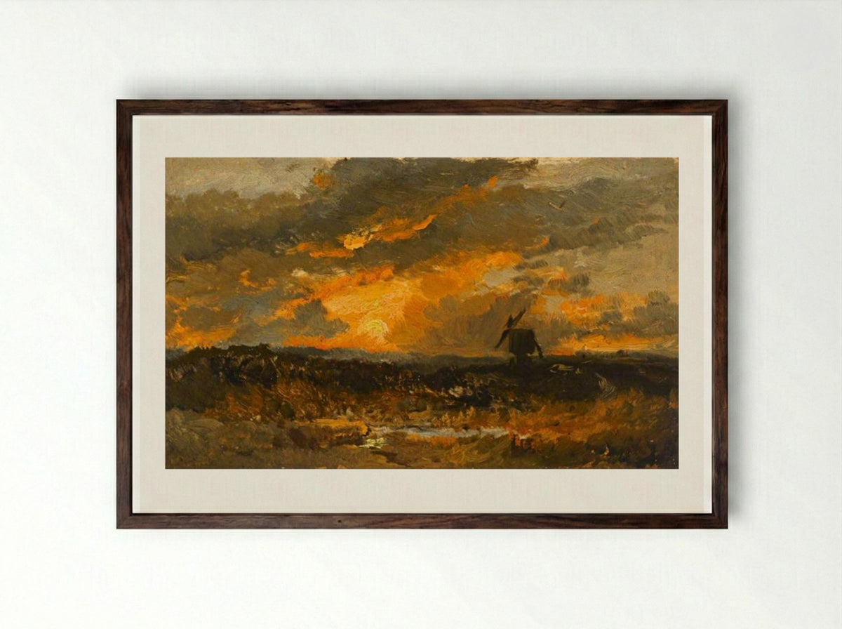 Hayes Common - James Webb - Framed Print Dark Wood