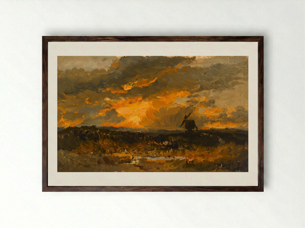Hayes Common - James Webb - Framed Print Dark Wood