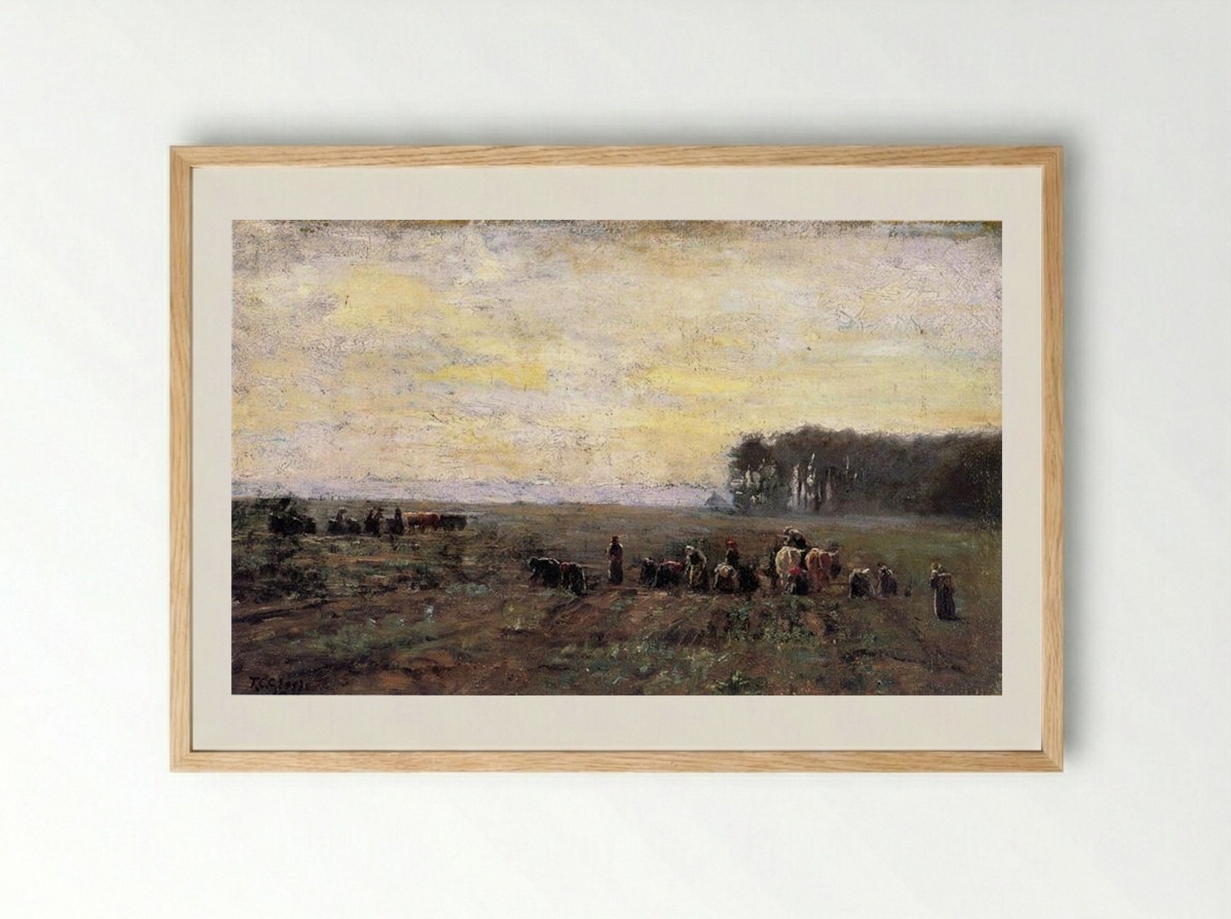 Haying Scene - T. C. Steele - Framed Print Wood