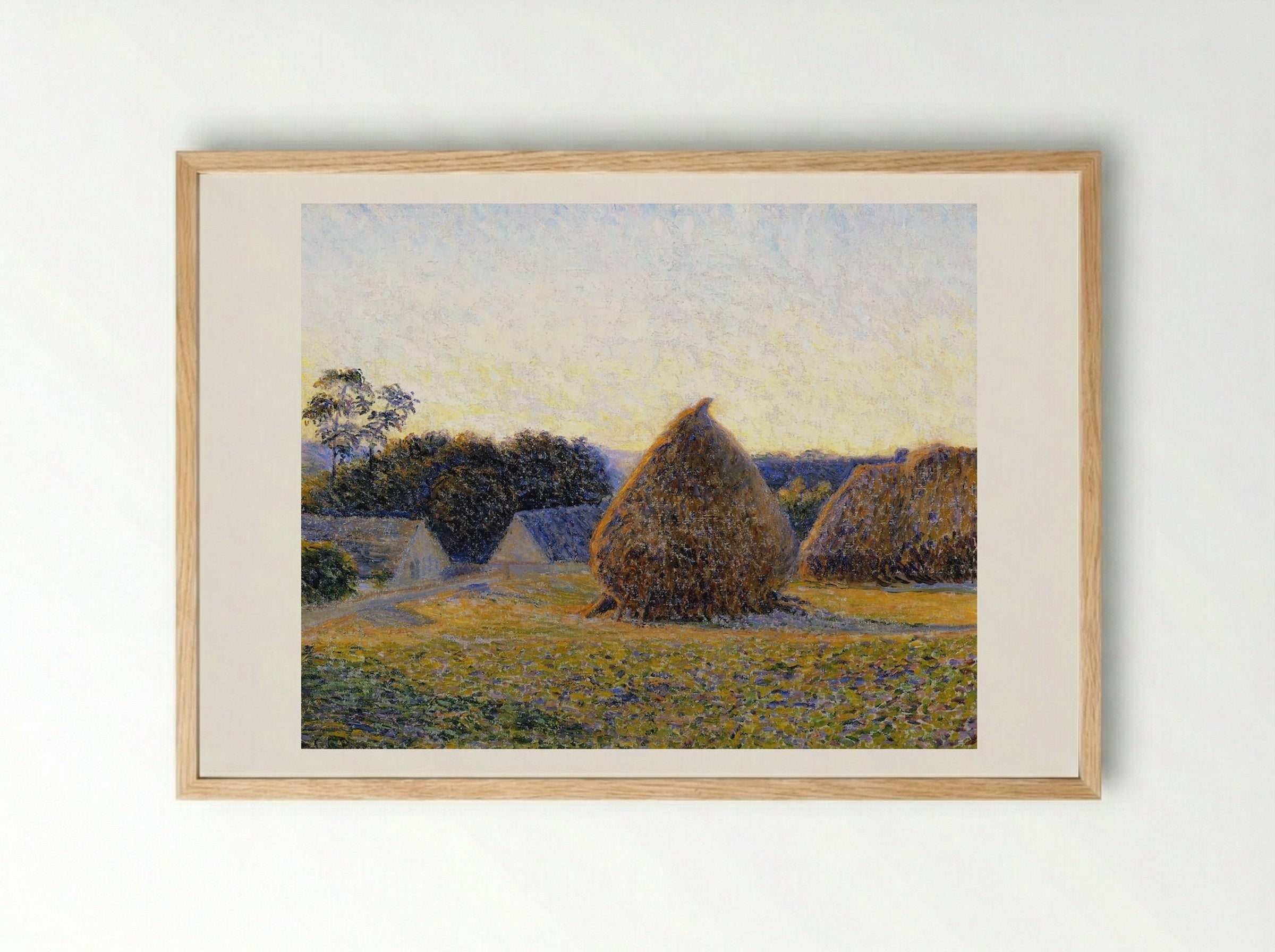 Haystacks, Giverny - Lilla Cabot Perry - Framed Print Wood