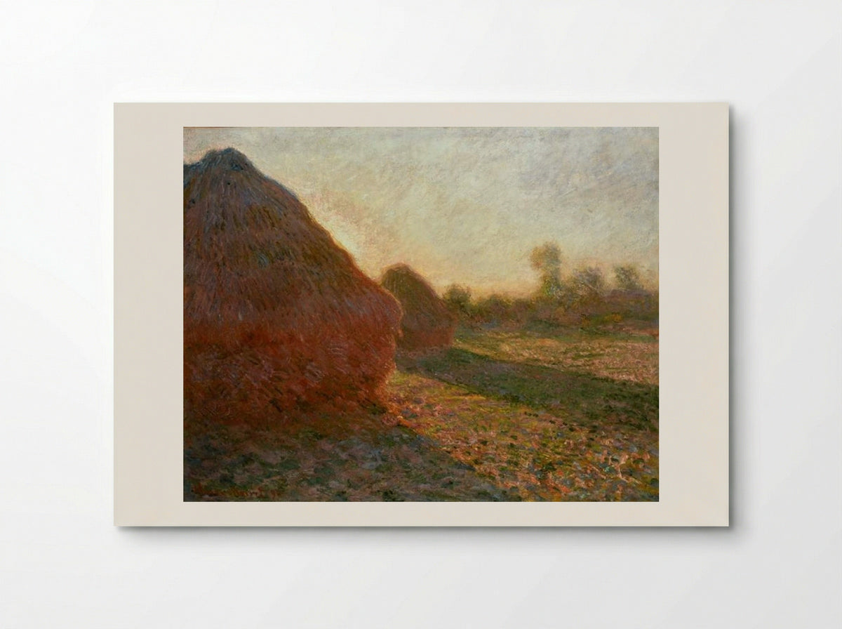 Haystacks, Last Sunrays - Claude Monet - Poster