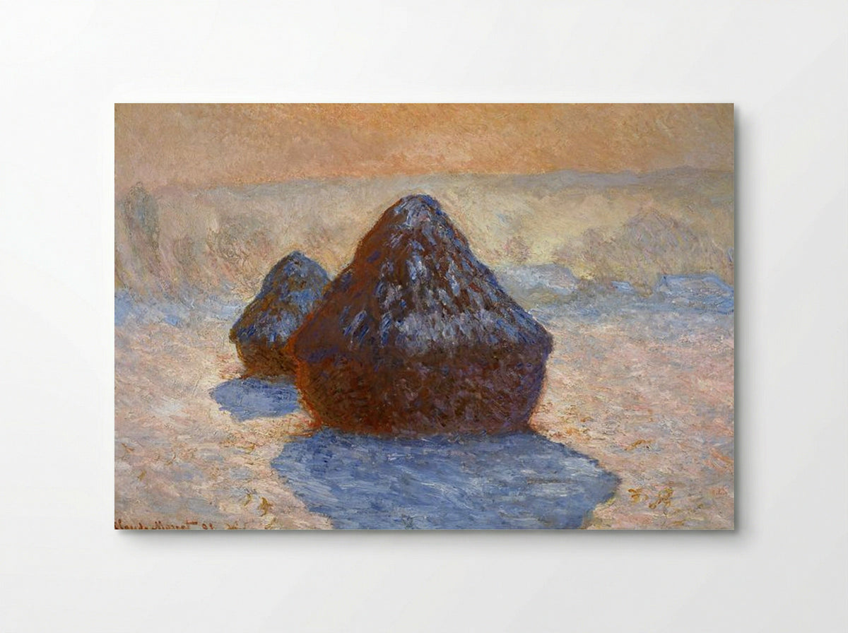 Haystacks, Snow Effect - Claude Monet - Poster