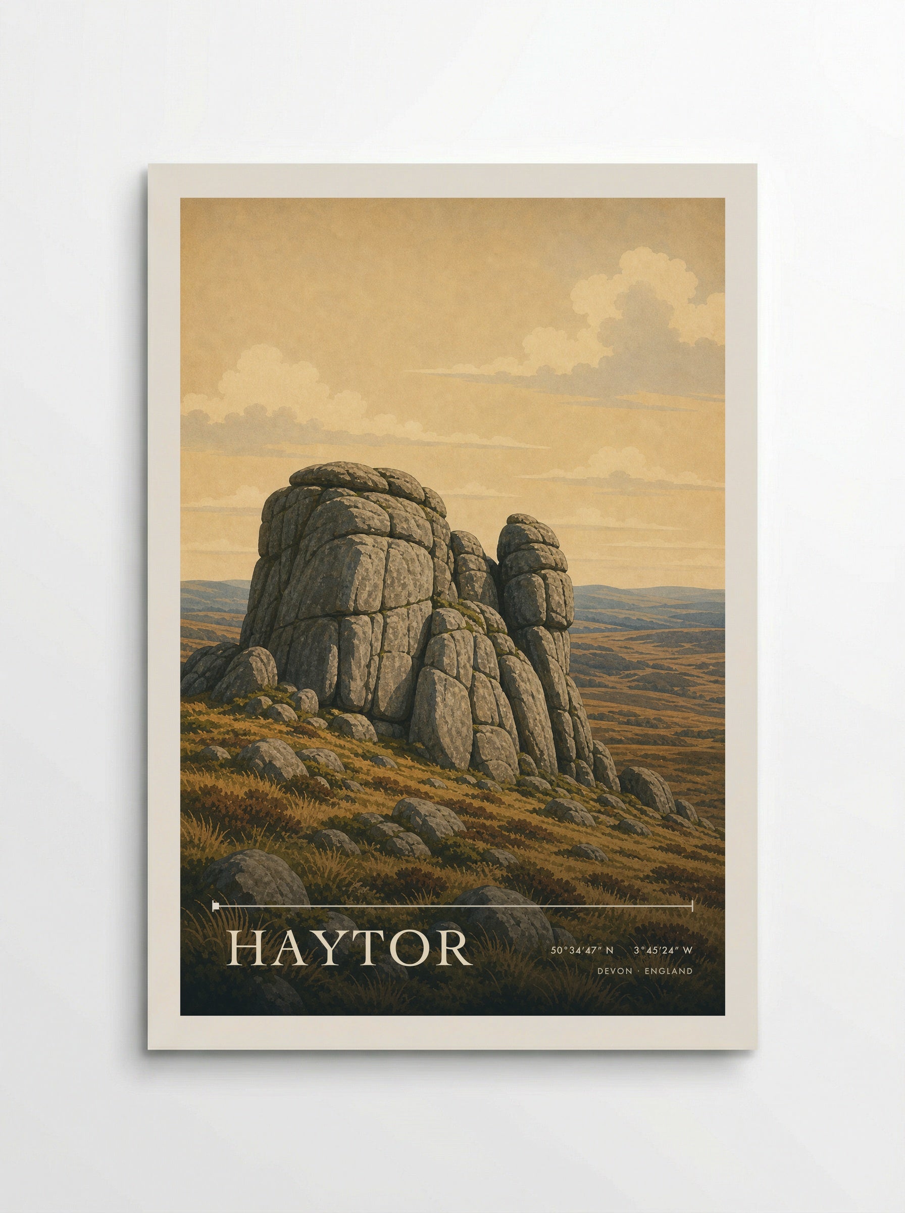 Haytor Devon England Travel Poster - Poster