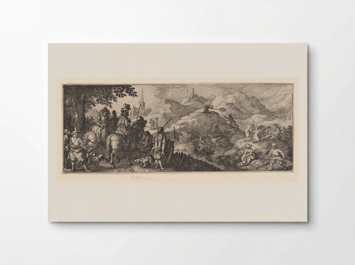 Hazenjacht (Hare Hunt) - Claes Jansz. Visscher (II) - Poster