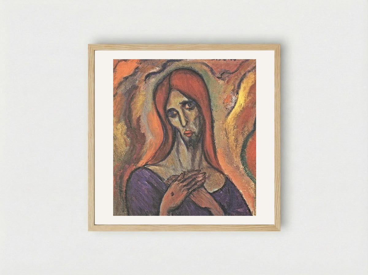 Head (Albert Bloch) - Albert Bloch - Framed Print Wood