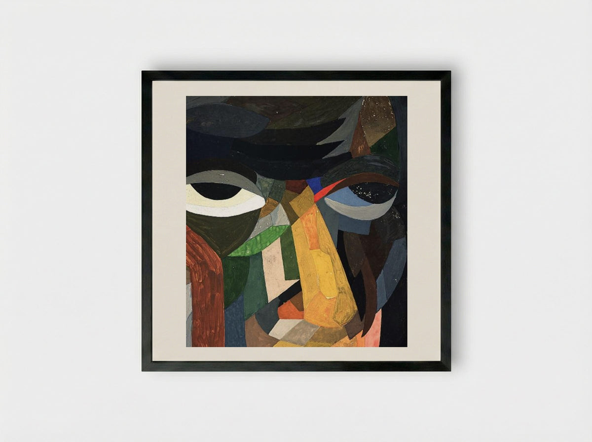 Head (Self Portrait) - Otto Freundlich - Framed Print Black