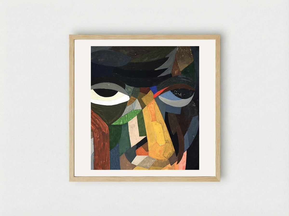 Head (Self Portrait) - Otto Freundlich - Framed Print Wood