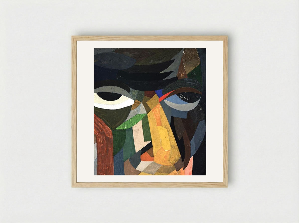 Head (Self Portrait) - Otto Freundlich - Framed Print Wood