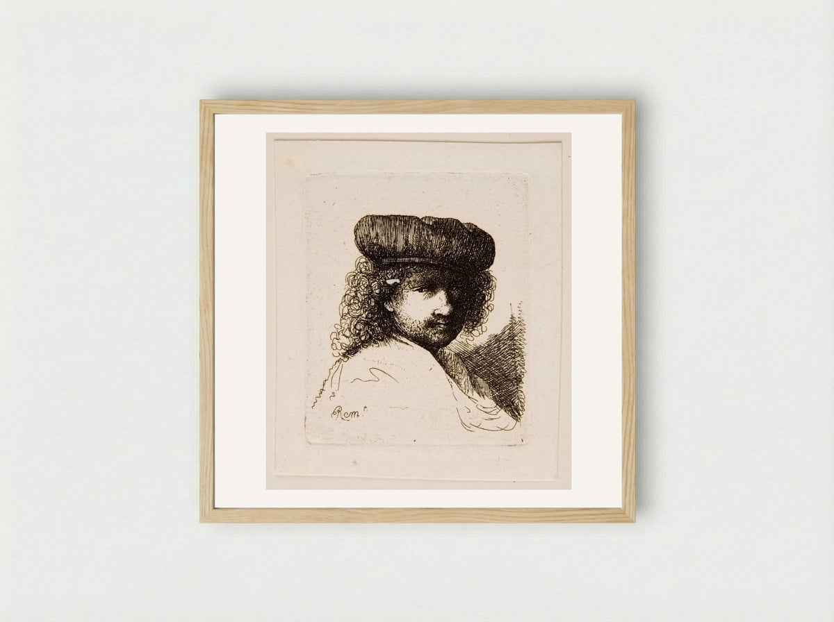 Head of Rembrandt - David Deuchar - Framed Print Wood