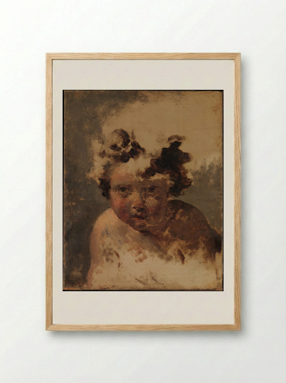 Head of a Child - Jacques-Louis David - Framed Print Wood