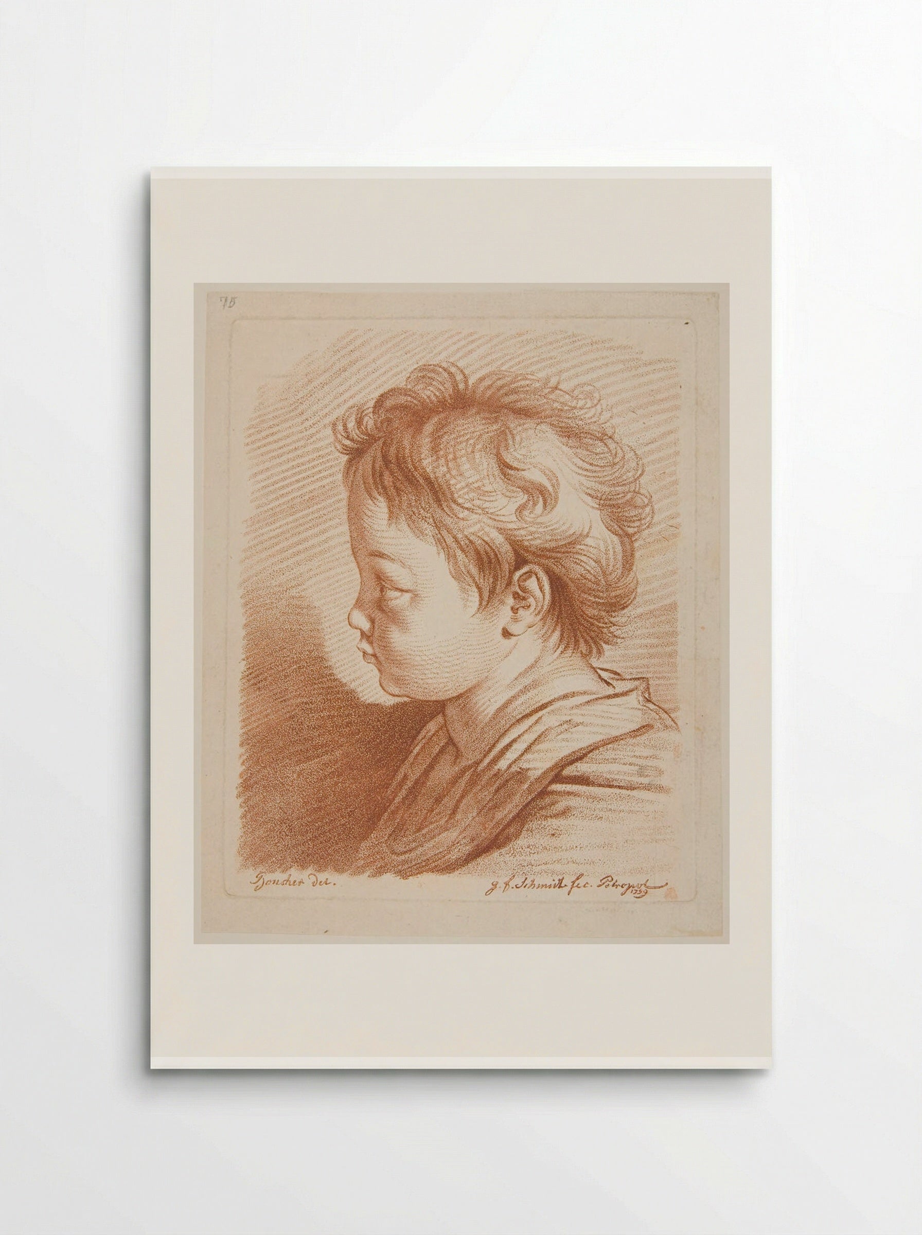 Head of a Child - Georg Friedrich Schmidt - Poster