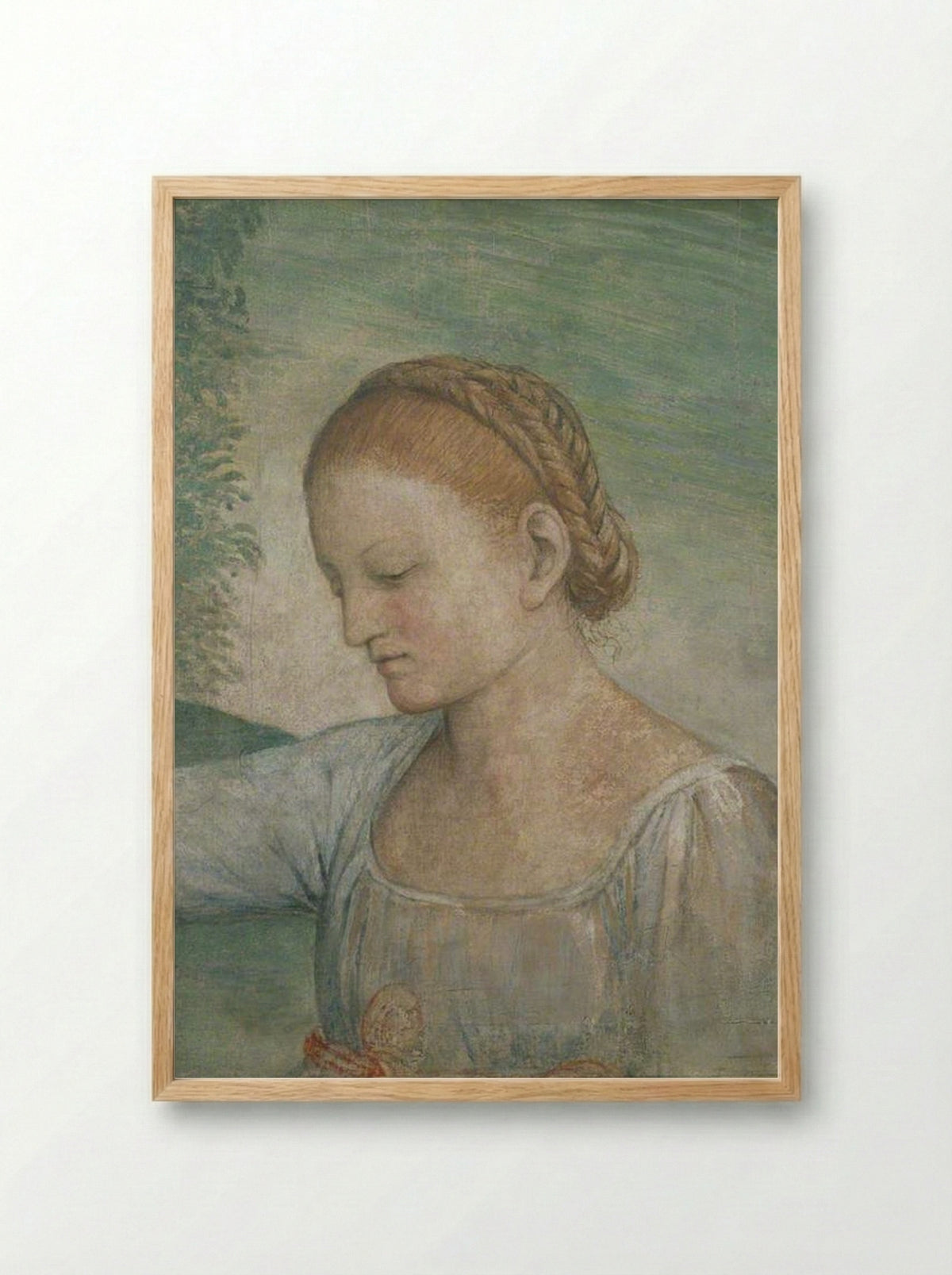 Head of a Girl - Bernardino Luini - Framed Print Wood