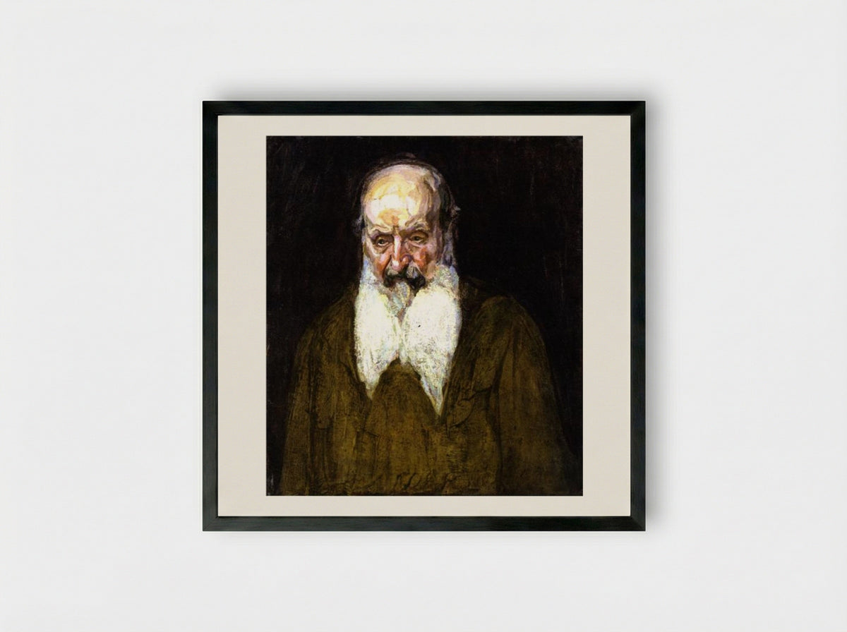 Head of a Jew in Palestine - Henry Ossawa Tanner - Framed Print Black
