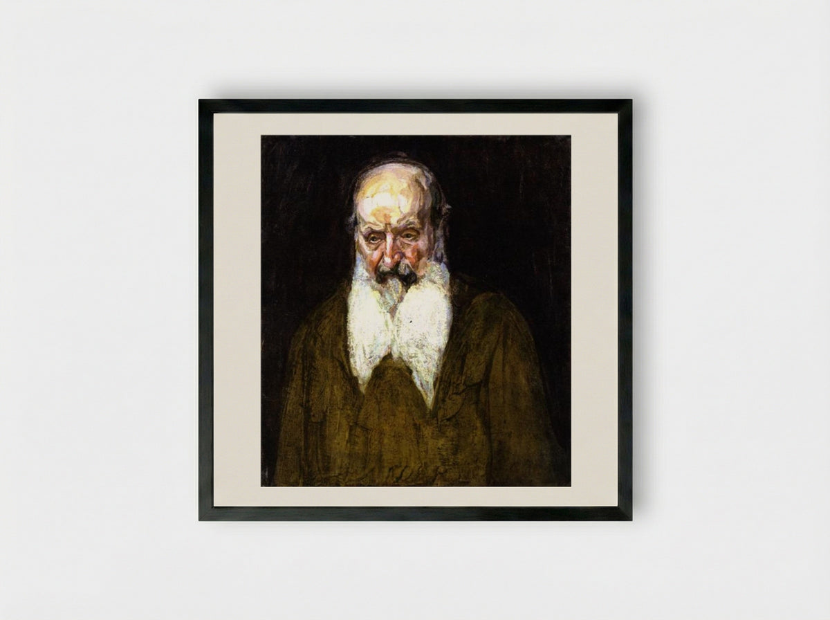 Head of a Jew in Palestine - Henry Ossawa Tanner - Framed Print Black