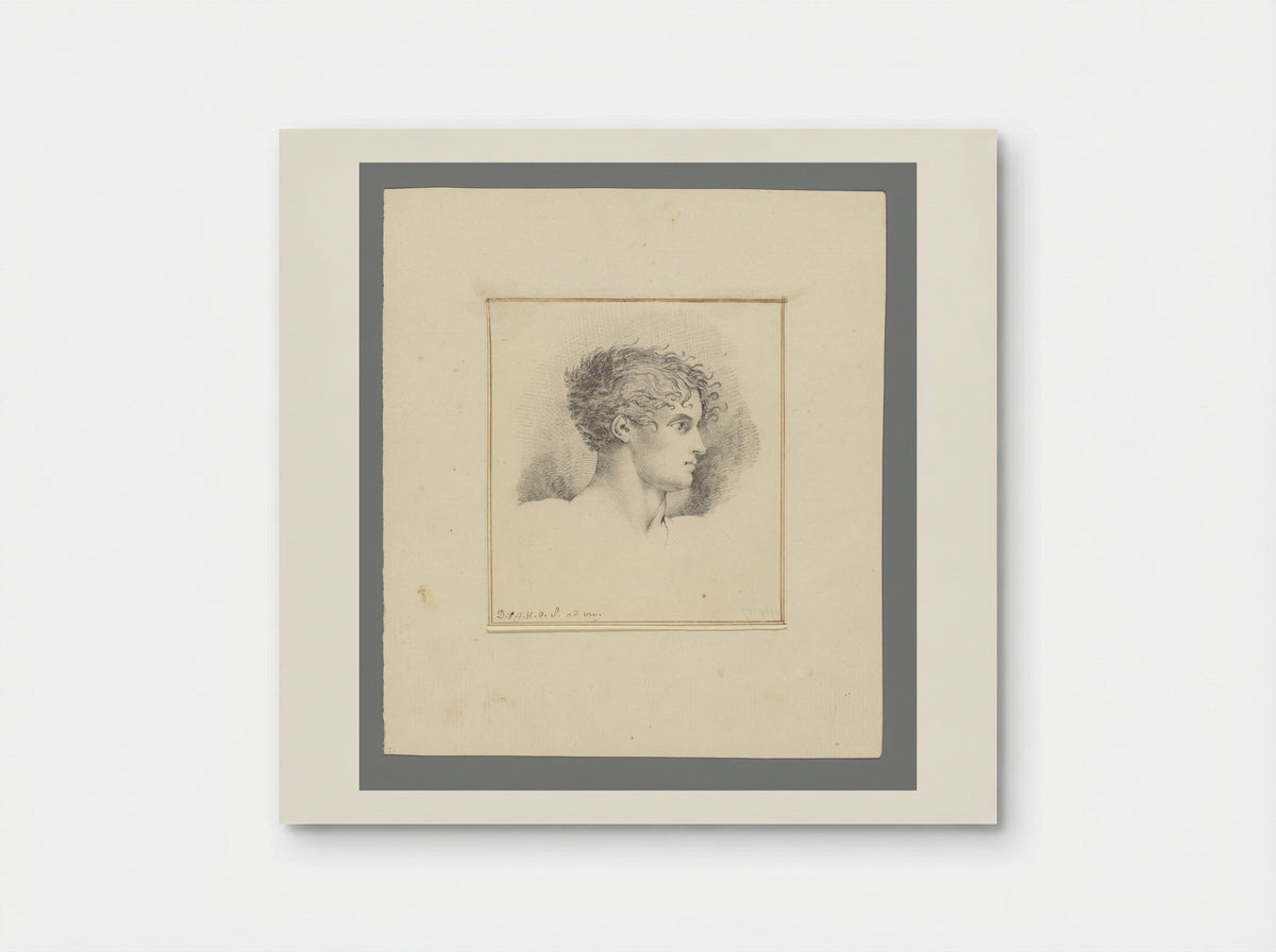 Head of a Man with Curly Hair - David Pièrre Giottino Humbert de Superville - Poster