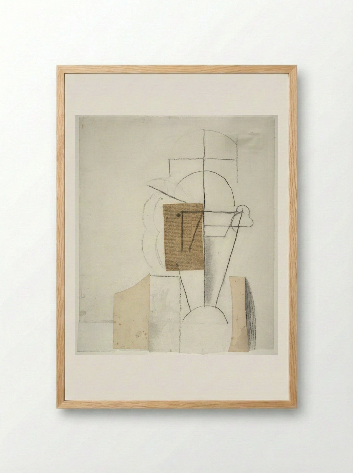 Head of a Man with a Hat - Pablo Picasso - Framed Print Wood